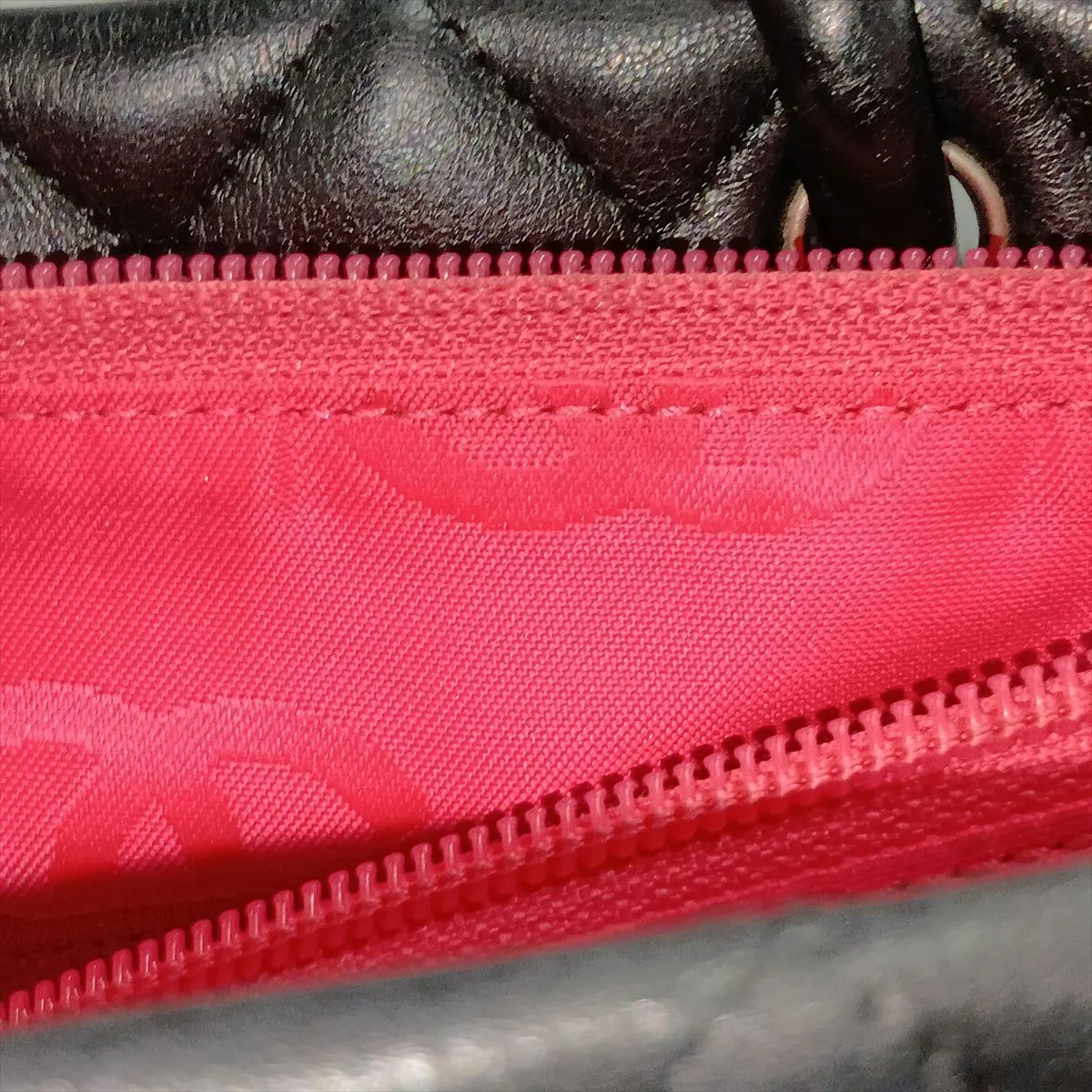 Cambon Line Lambskin x Patent Leather Tote Bag, Black, Silver Hardware, 10135321 (Serial Number in the 10s) — view 11