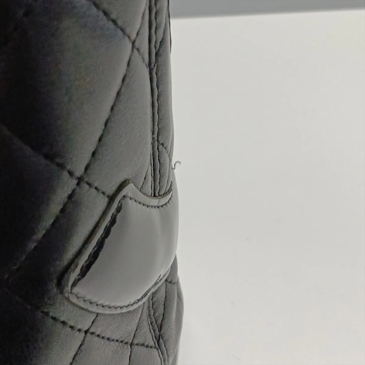 Cambon Line Lambskin x Patent Leather Tote Bag, Black, Silver Hardware, 10135321 (Serial Number in the 10s) — view 14