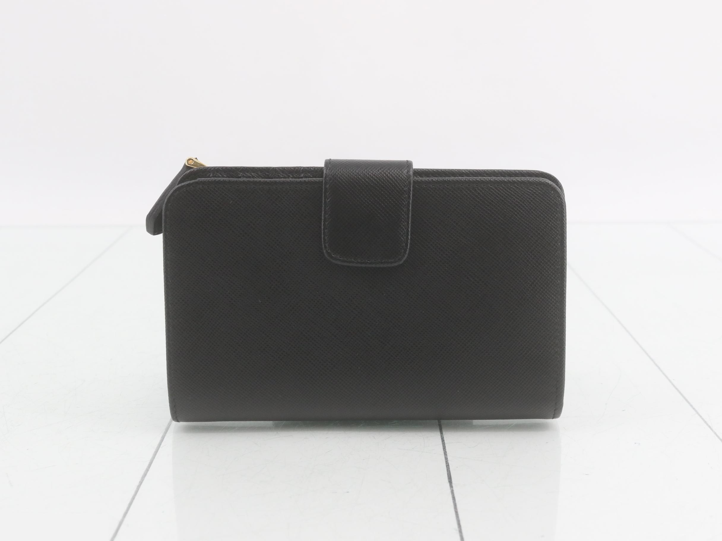 Saffiano compact wallet, unused, stored item. — view 2