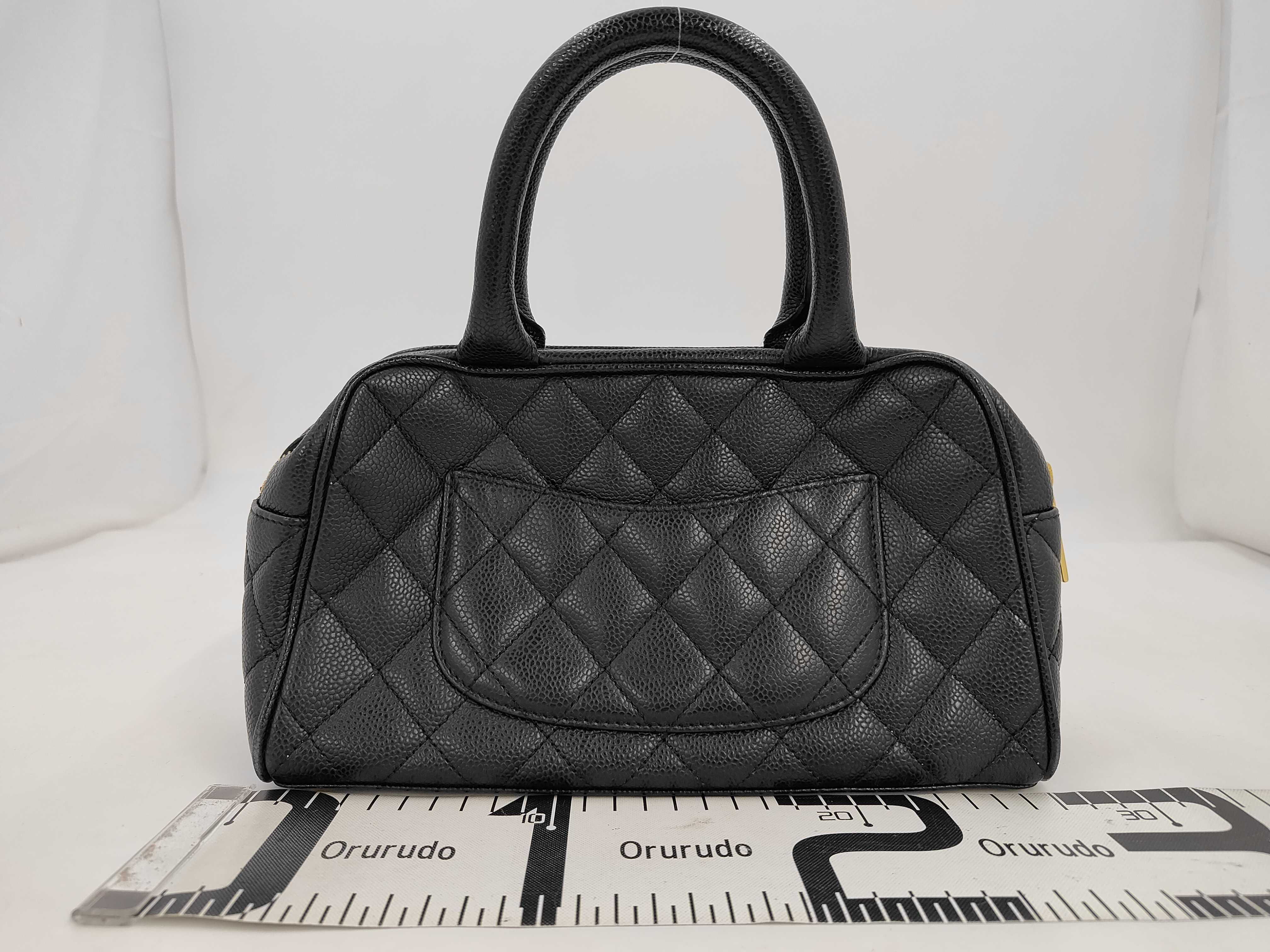Matelassé Caviar Skin Mini Boston Bag, with Guarantee and Serial Number Seal, Serial Number in the 10s, Handbag — view 2