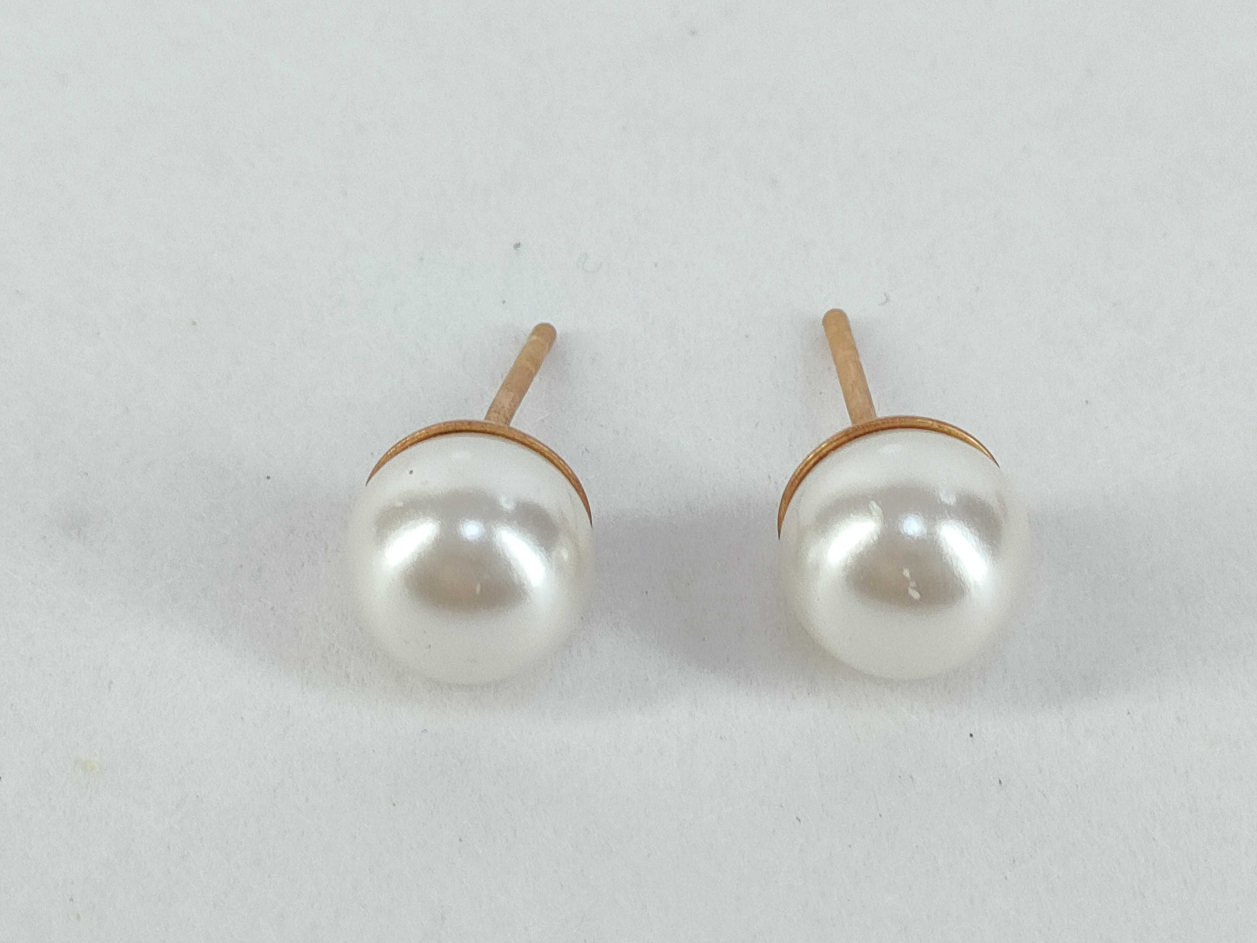 Tribal Flower Pearl Earrings — view 2