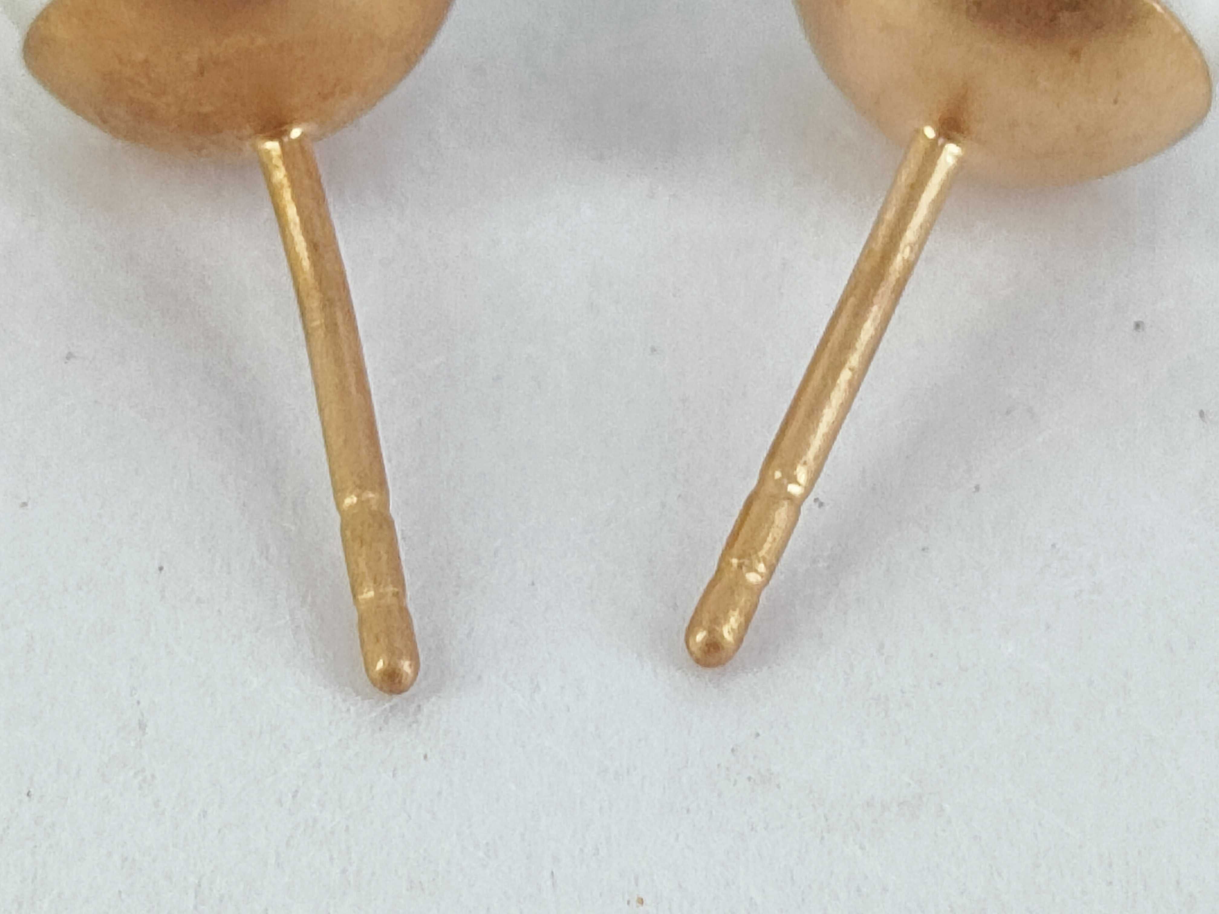 Tribal Flower Pearl Earrings — view 3