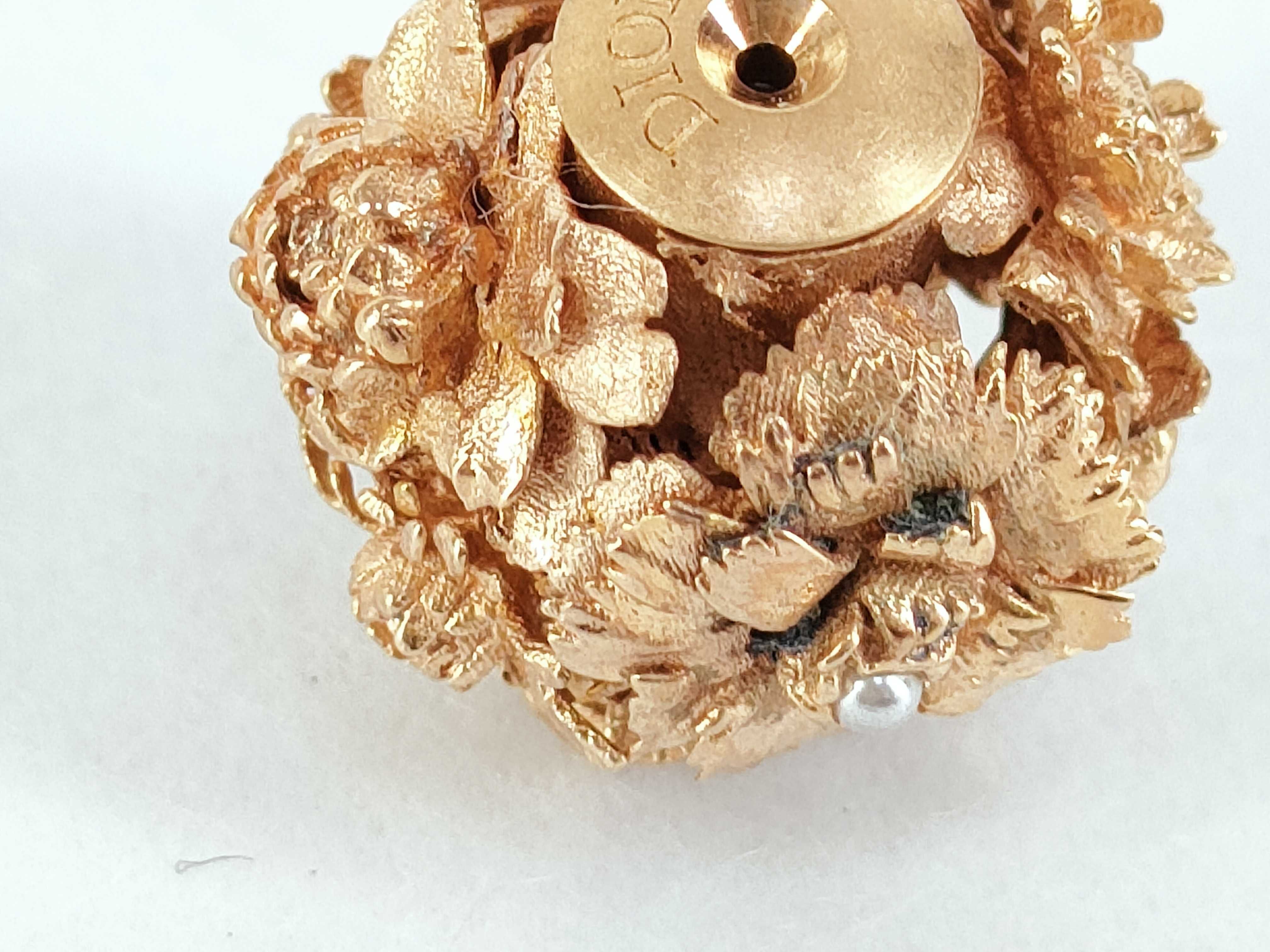 Tribal Flower Pearl Earrings — view 9