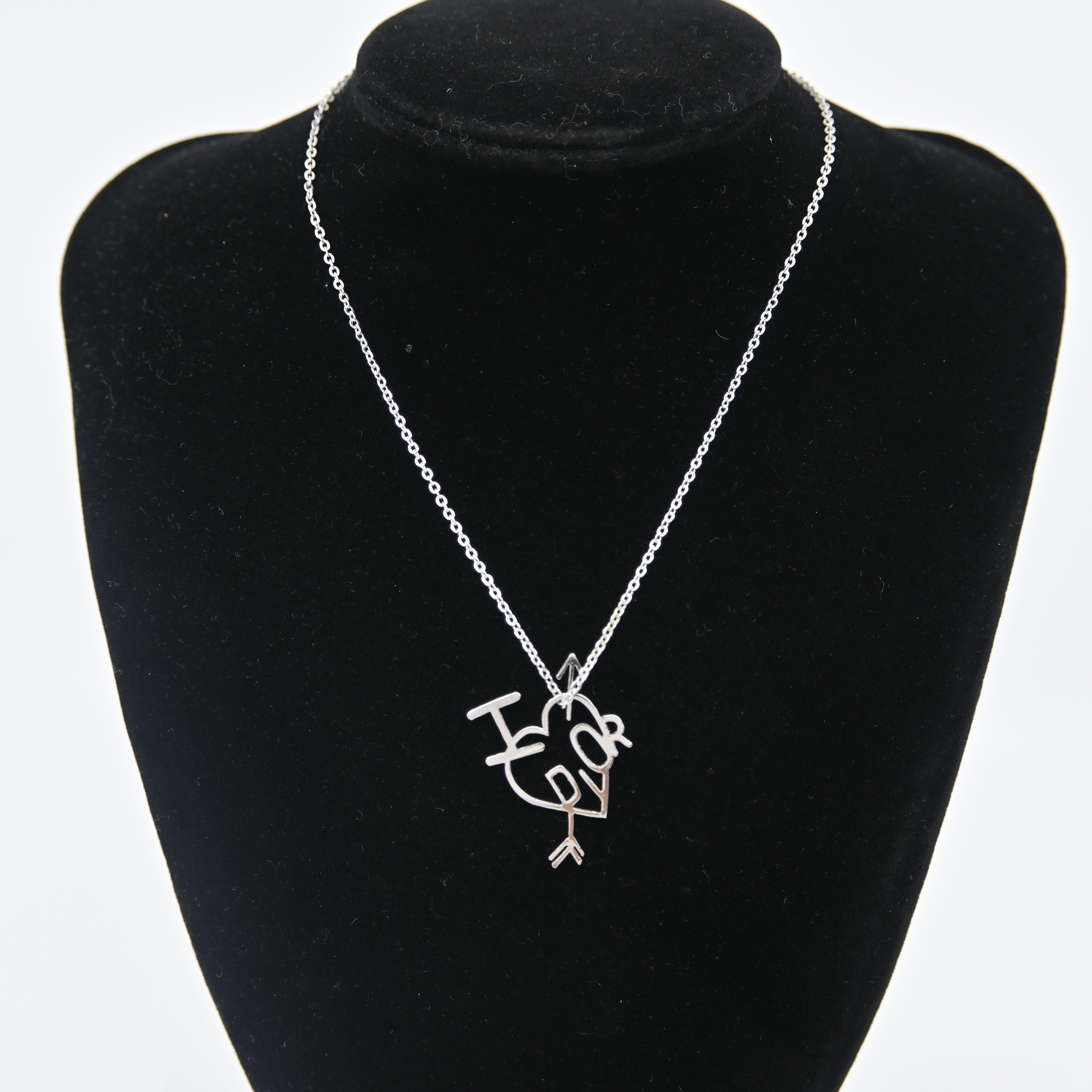 Heart Arrow Necklace by Dior, chain approximately 42cm