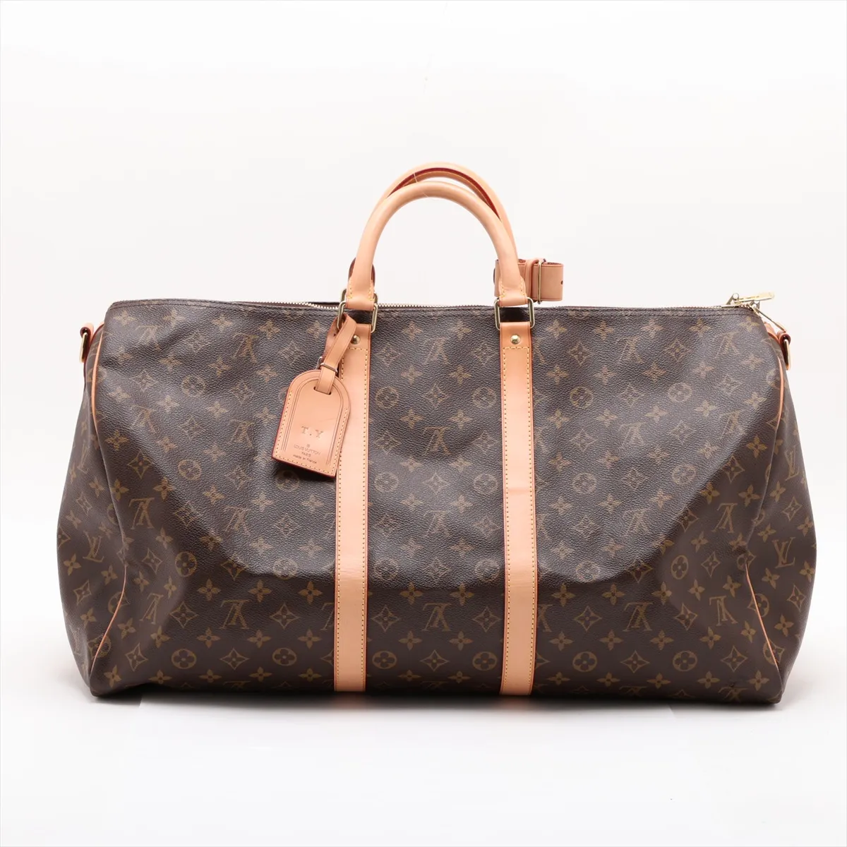 Monogram Keepall Bandoulière 55 M41414 FL0072 Brown with initials — view 2