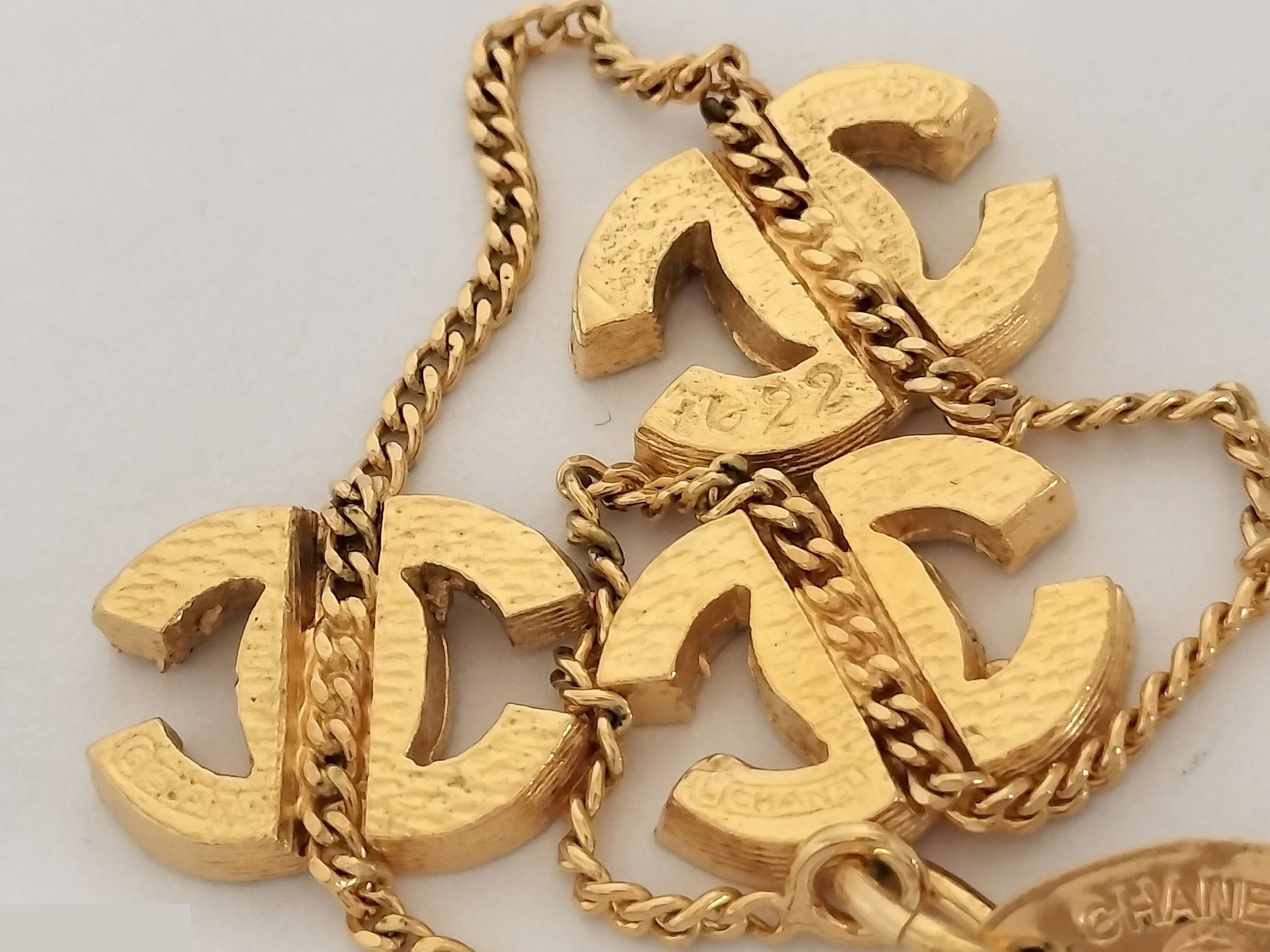 Coco Rhinestone Triple Strand Gold Bracelet, Wrist Circumference Approx. 16cm — view 4