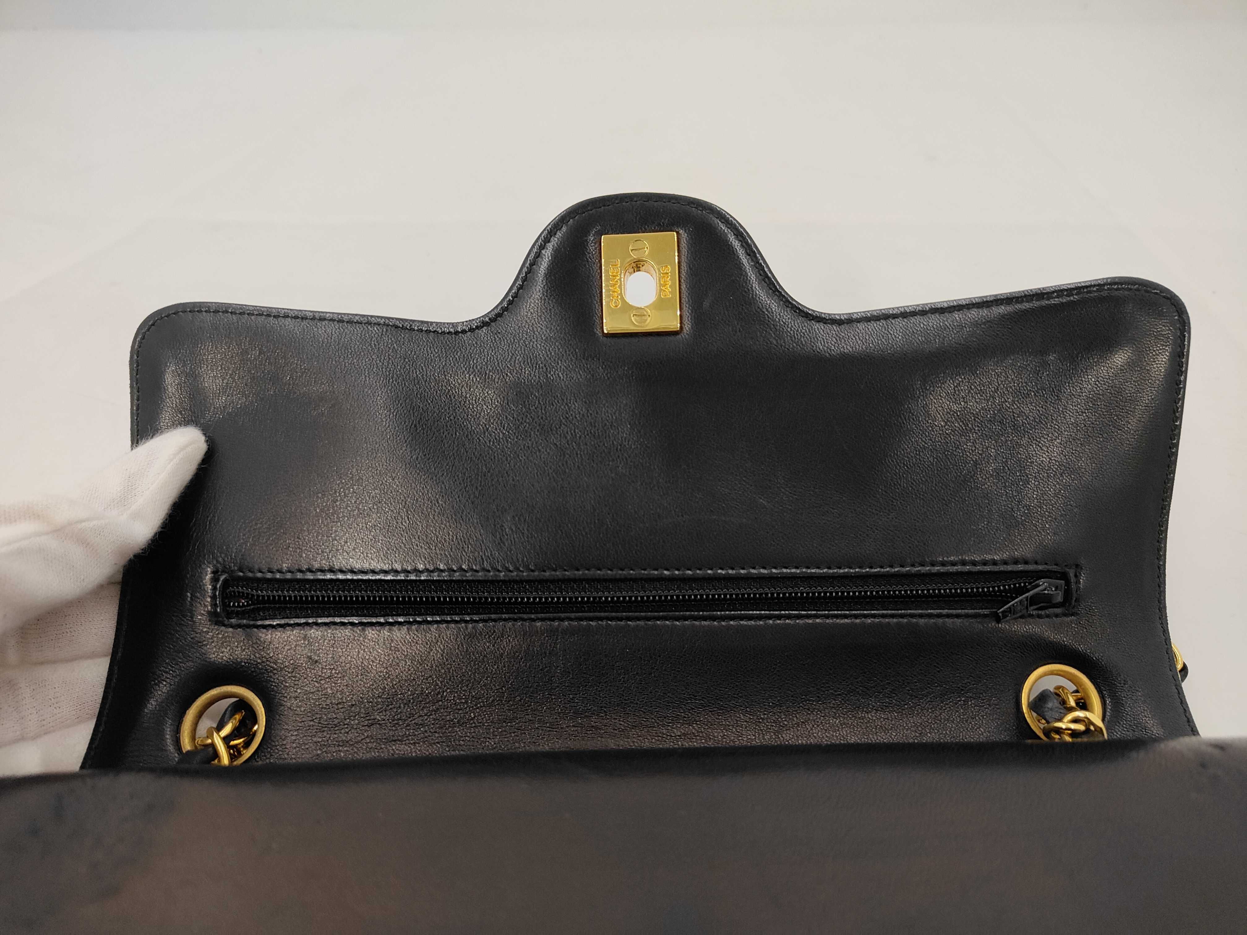 Lambskin Double Flap Double Chain Shoulder Bag — view 8