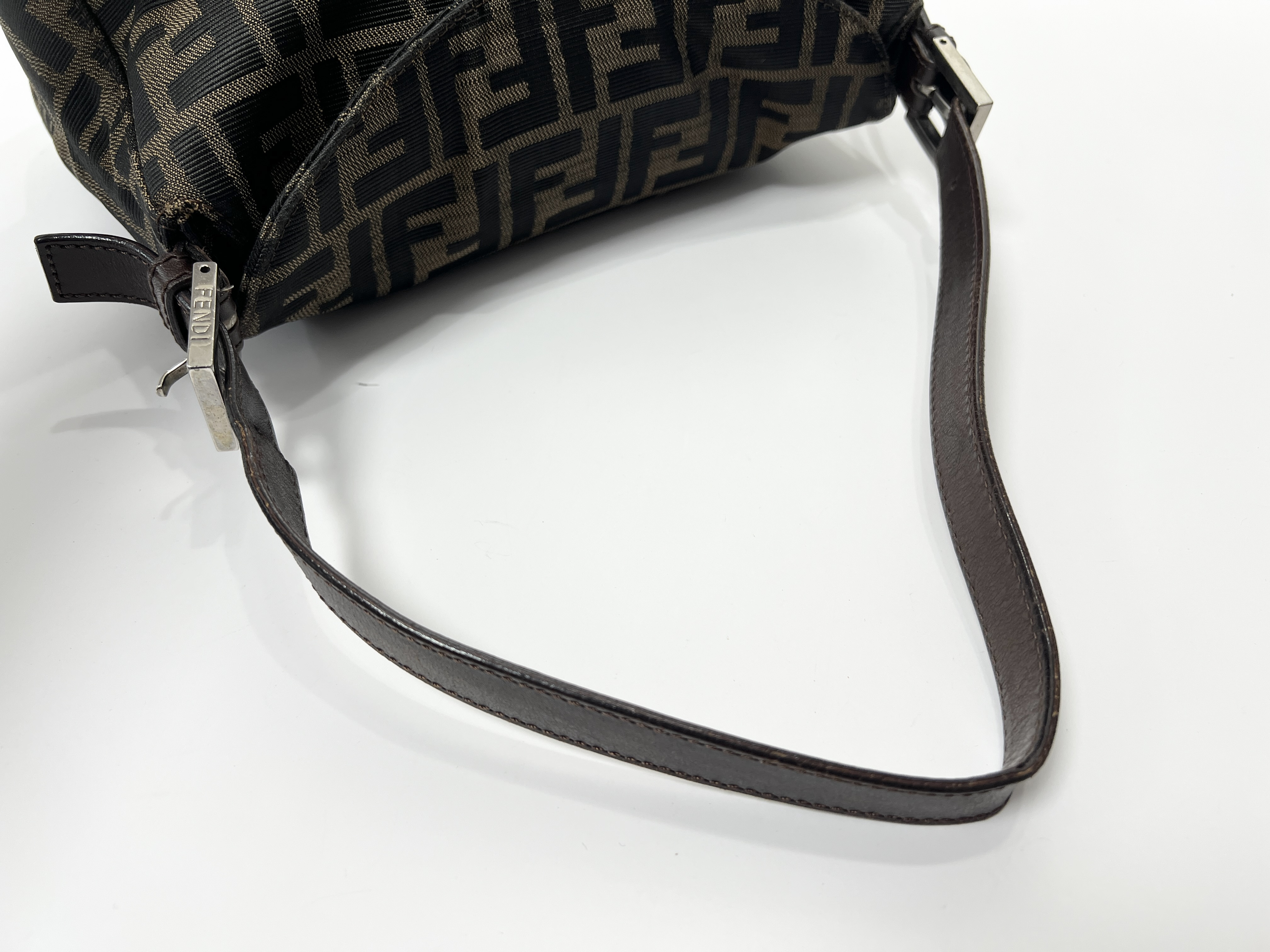 Mamma Bucket Zucca Canvas Leather Shoulder Bag One-Shoulder Bag Handbag — view 3
