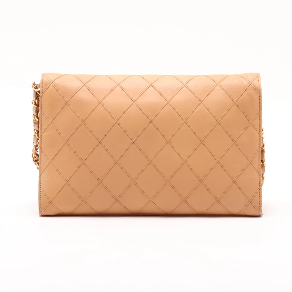 Bicolore Lambskin Chain Shoulder Bag, Beige with Gold Hardware, 0641521 (Serial Number 0) — view 2