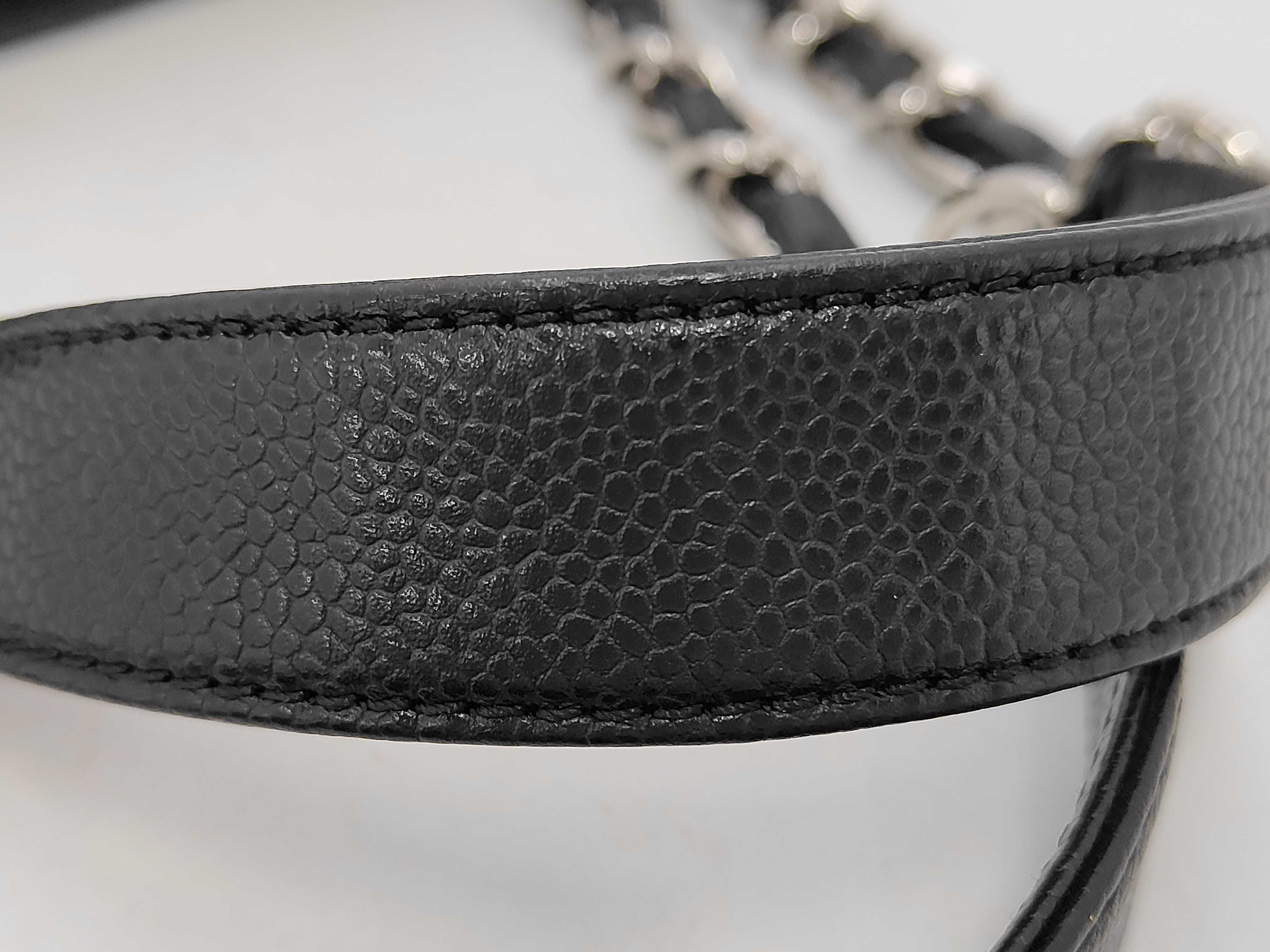 Matelassé PST Tote Bag, Caviar Leather, Black, Silver Hardware, 15512906, Seal, 23x23x8cm — view 4