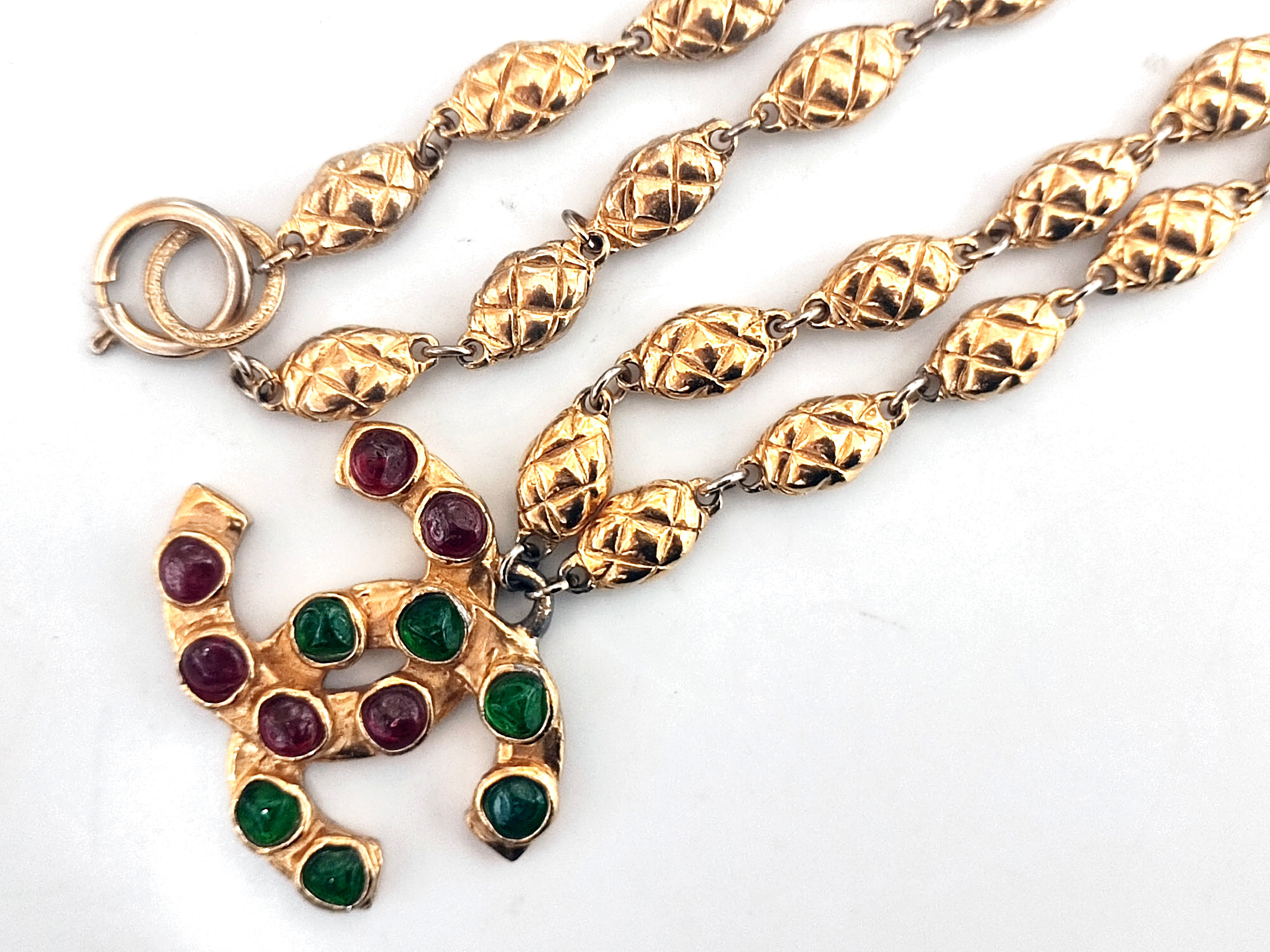 Gripoix Big Coco Mark Matelassé Necklace — view 6