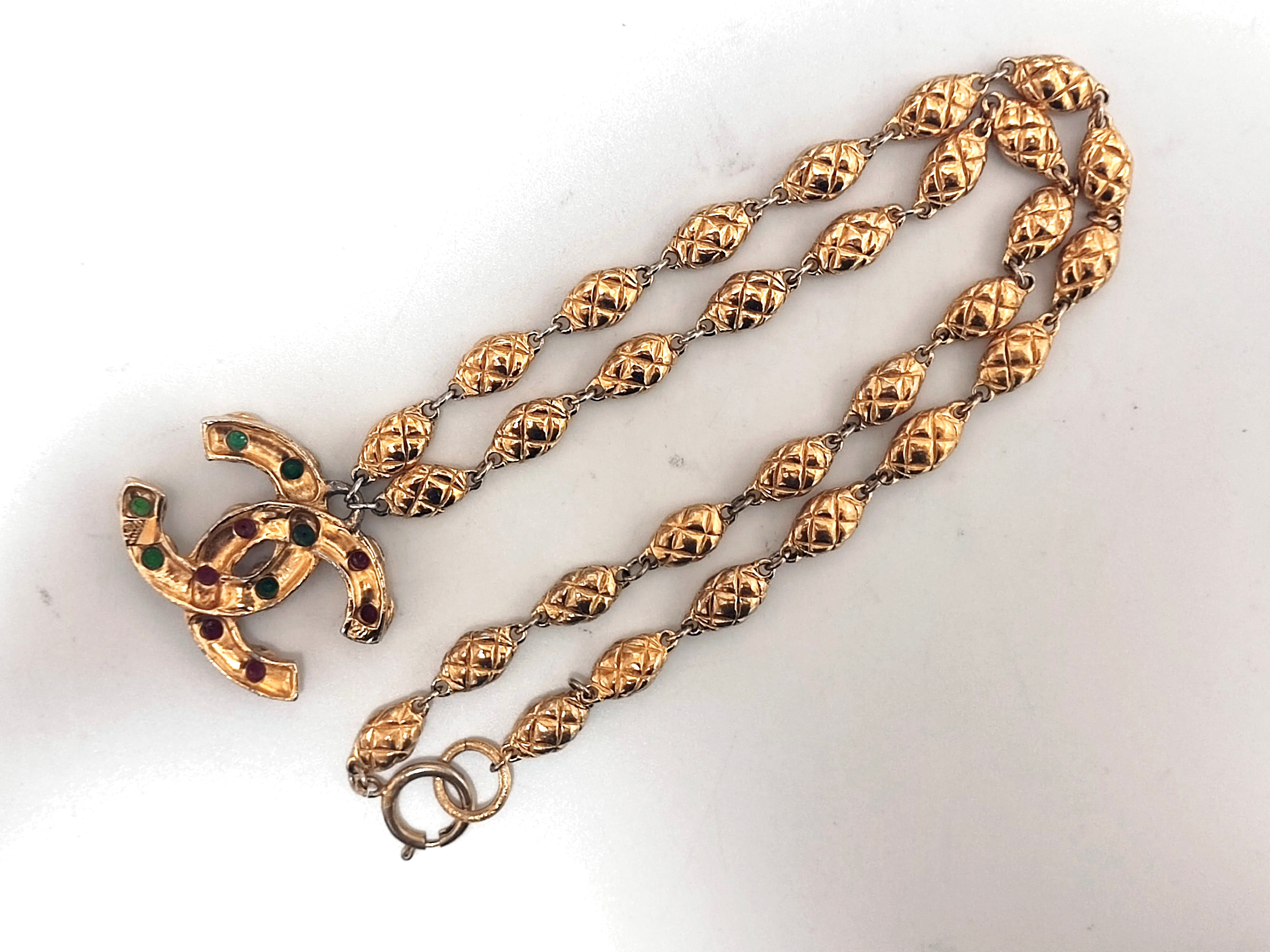 Gripoix Big Coco Mark Matelassé Necklace — view 8