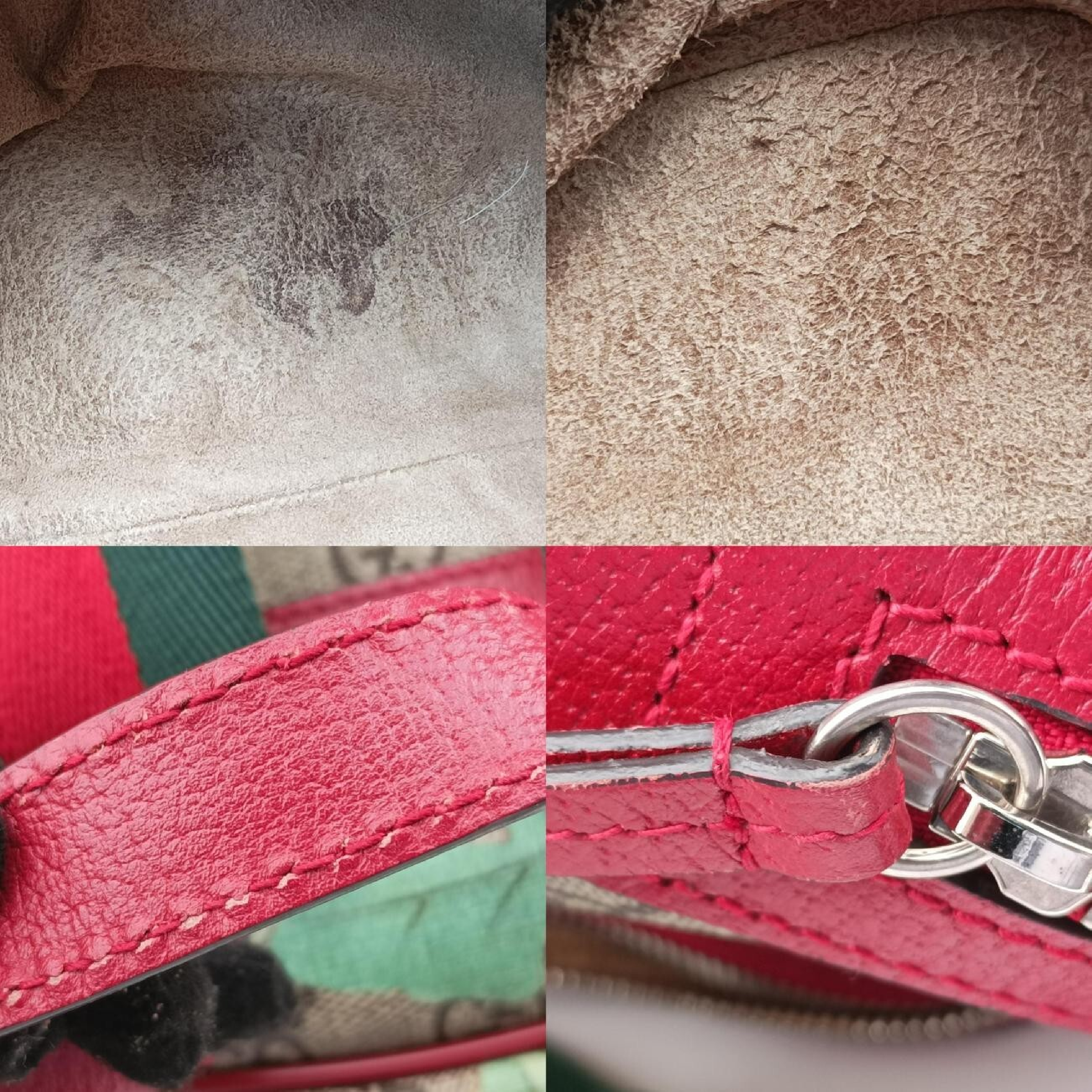 GG Supreme Tian Backpack, Beige x Red x Multicolor, PVC Coated Canvas x Leather, 427042 C019437977 — view 9