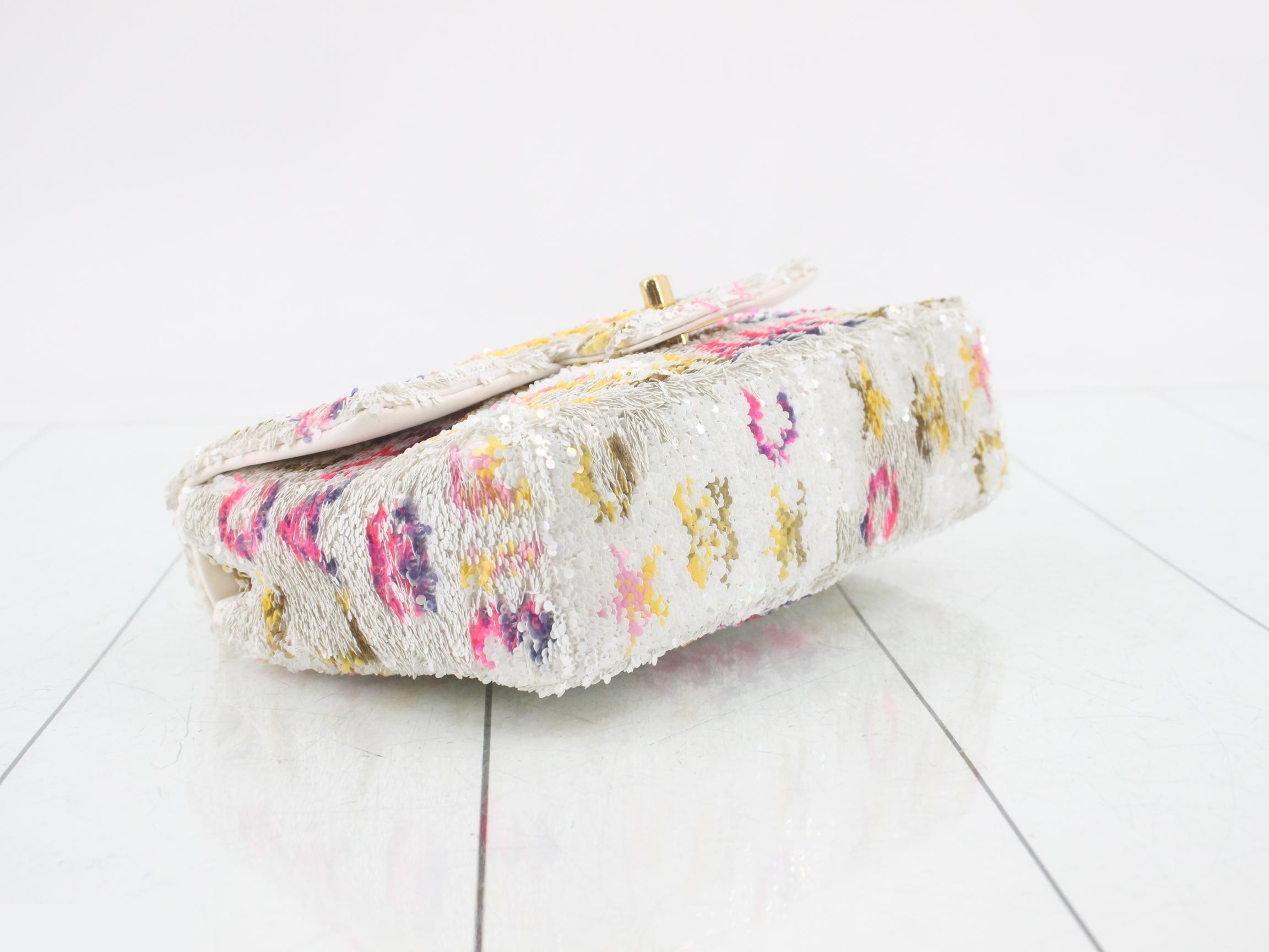 sequined mini matelassé shoulder bag — view 5