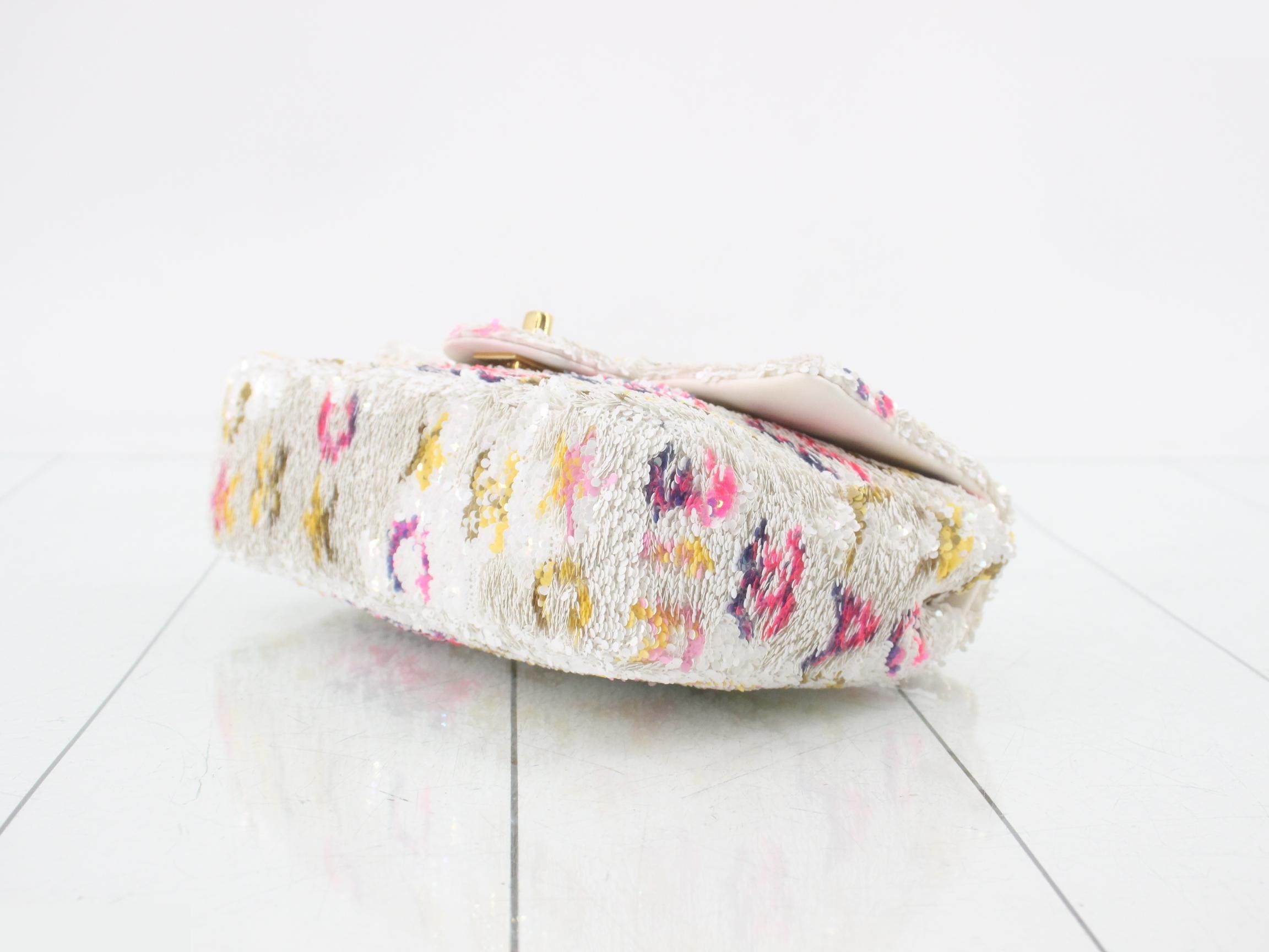 sequined mini matelassé shoulder bag — view 6