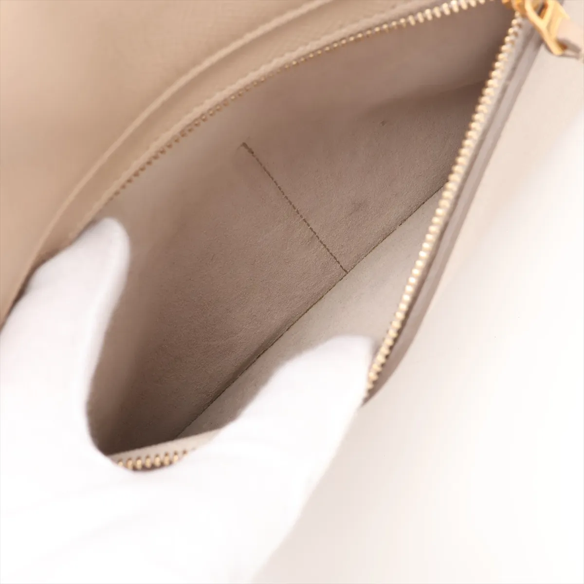 Belt Bag Mini Leather 2-Way Handbag Beige — view 11