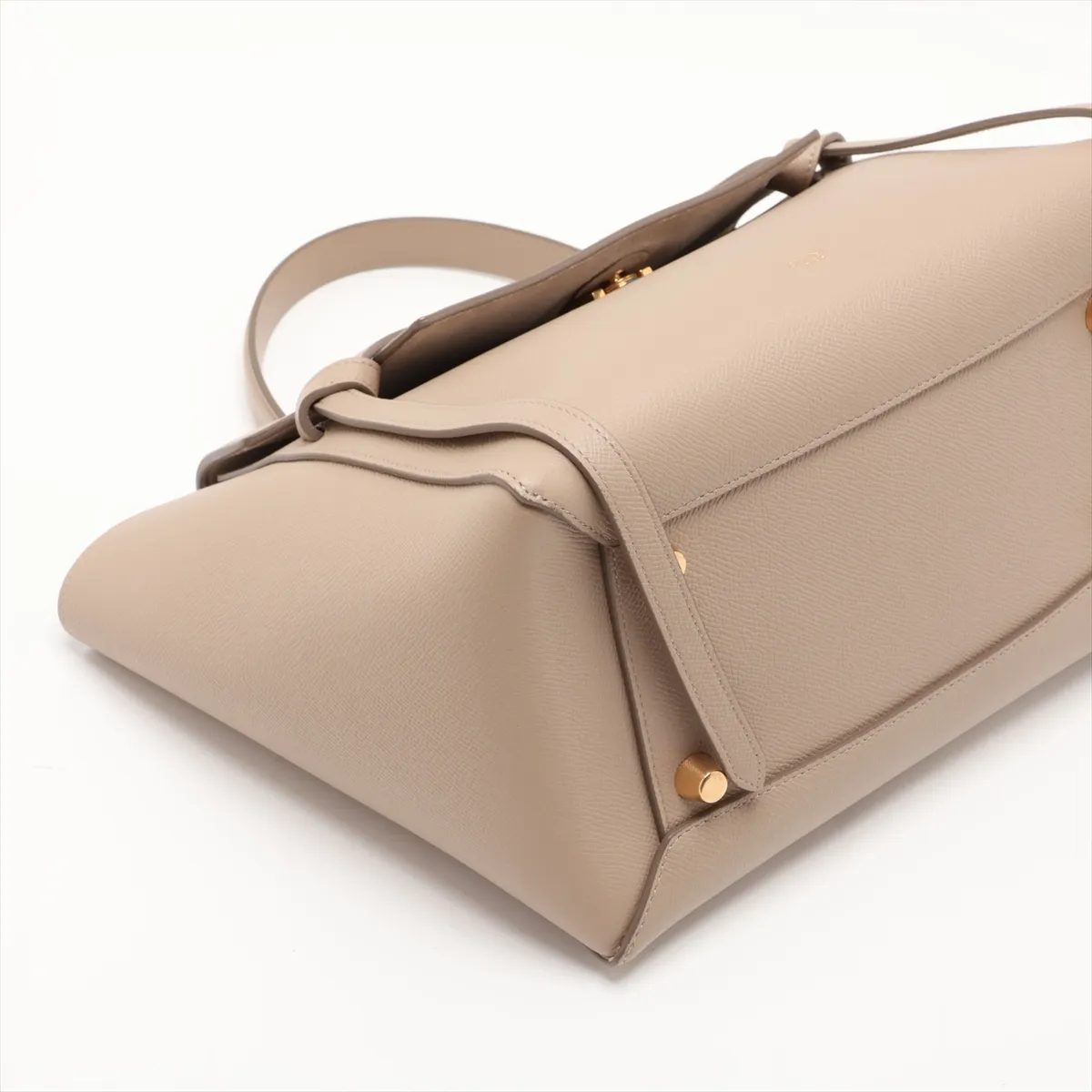 Belt Bag Mini Leather 2-Way Handbag Beige — view 4