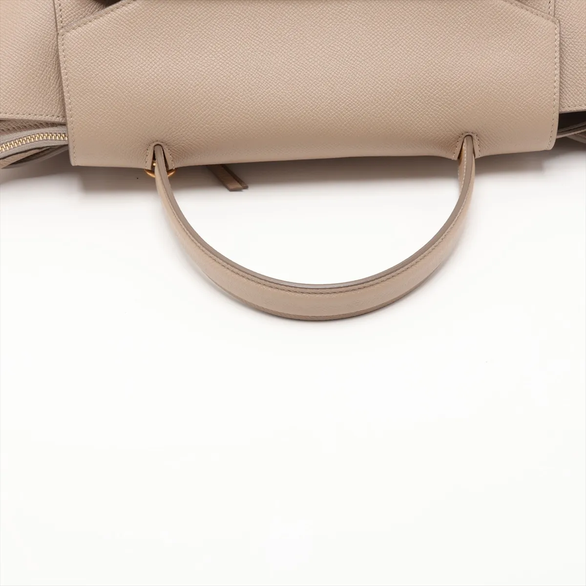 Belt Bag Mini Leather 2-Way Handbag Beige — view 5