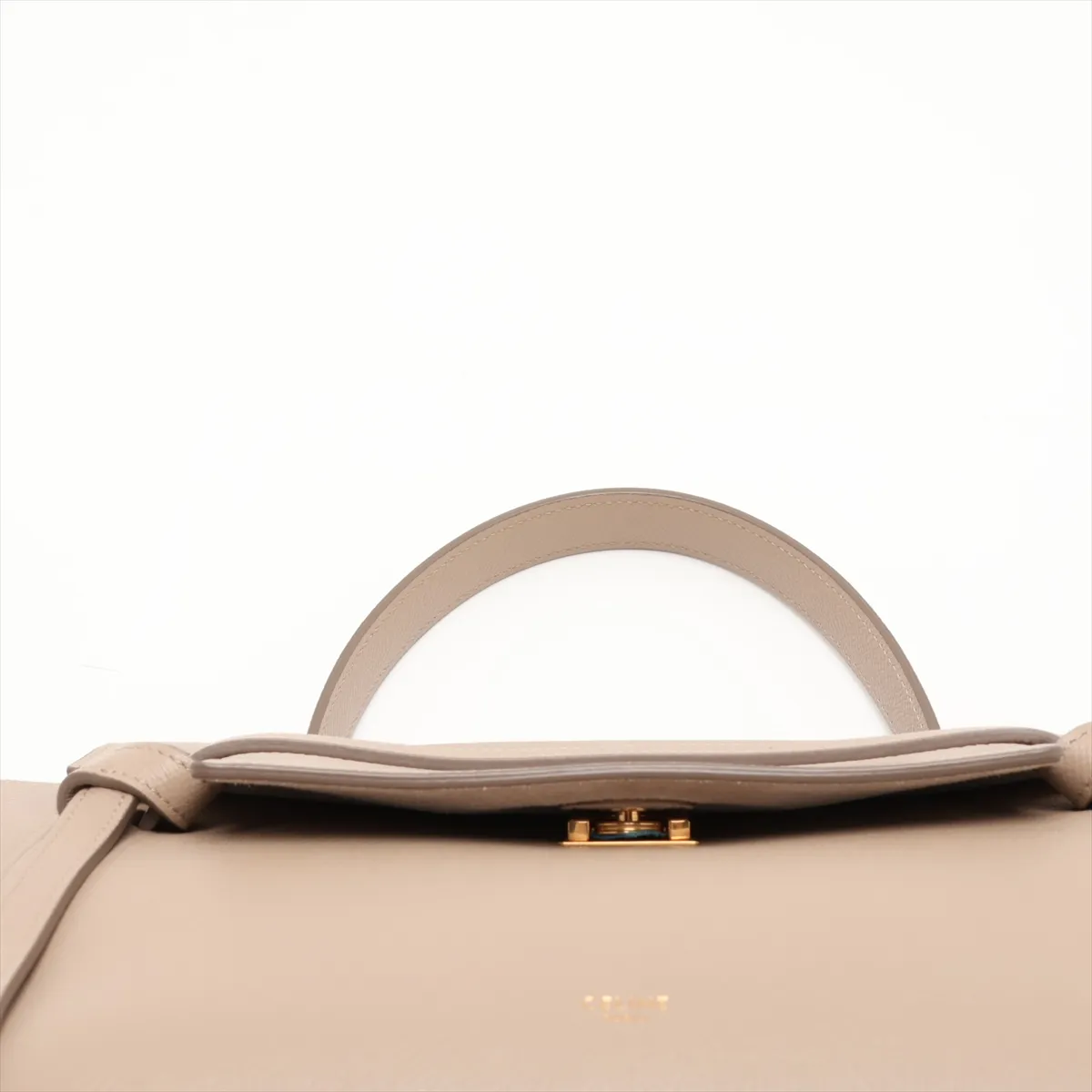 Belt Bag Mini Leather 2-Way Handbag Beige — view 6