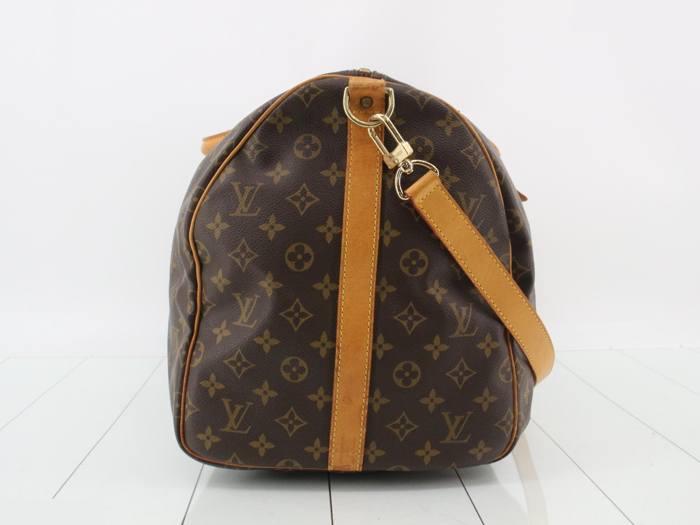 Monogram Boston bag with strap, Keepall Bandoulière 55 — view 4