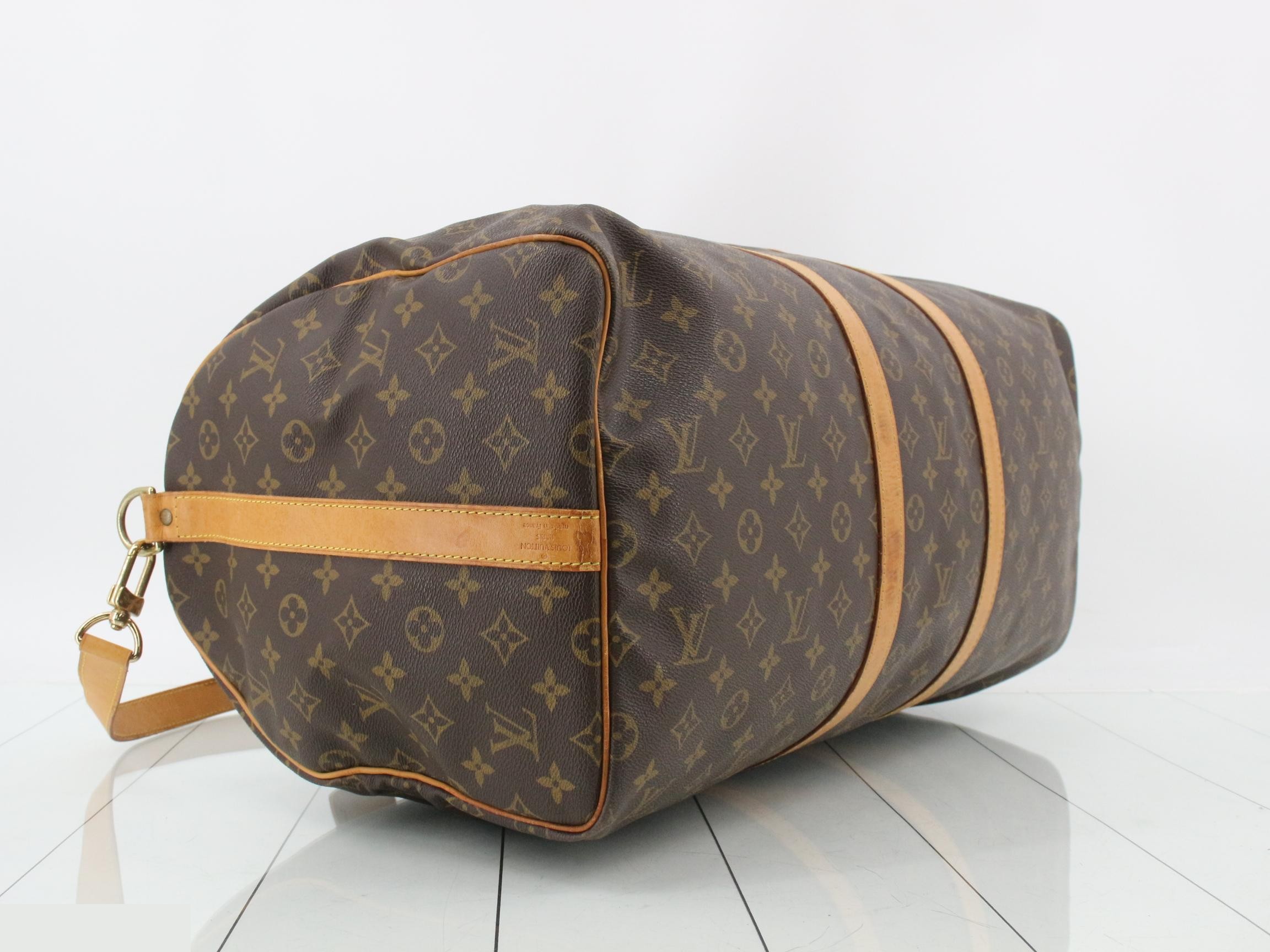 Monogram Boston bag with strap, Keepall Bandoulière 55 — view 5