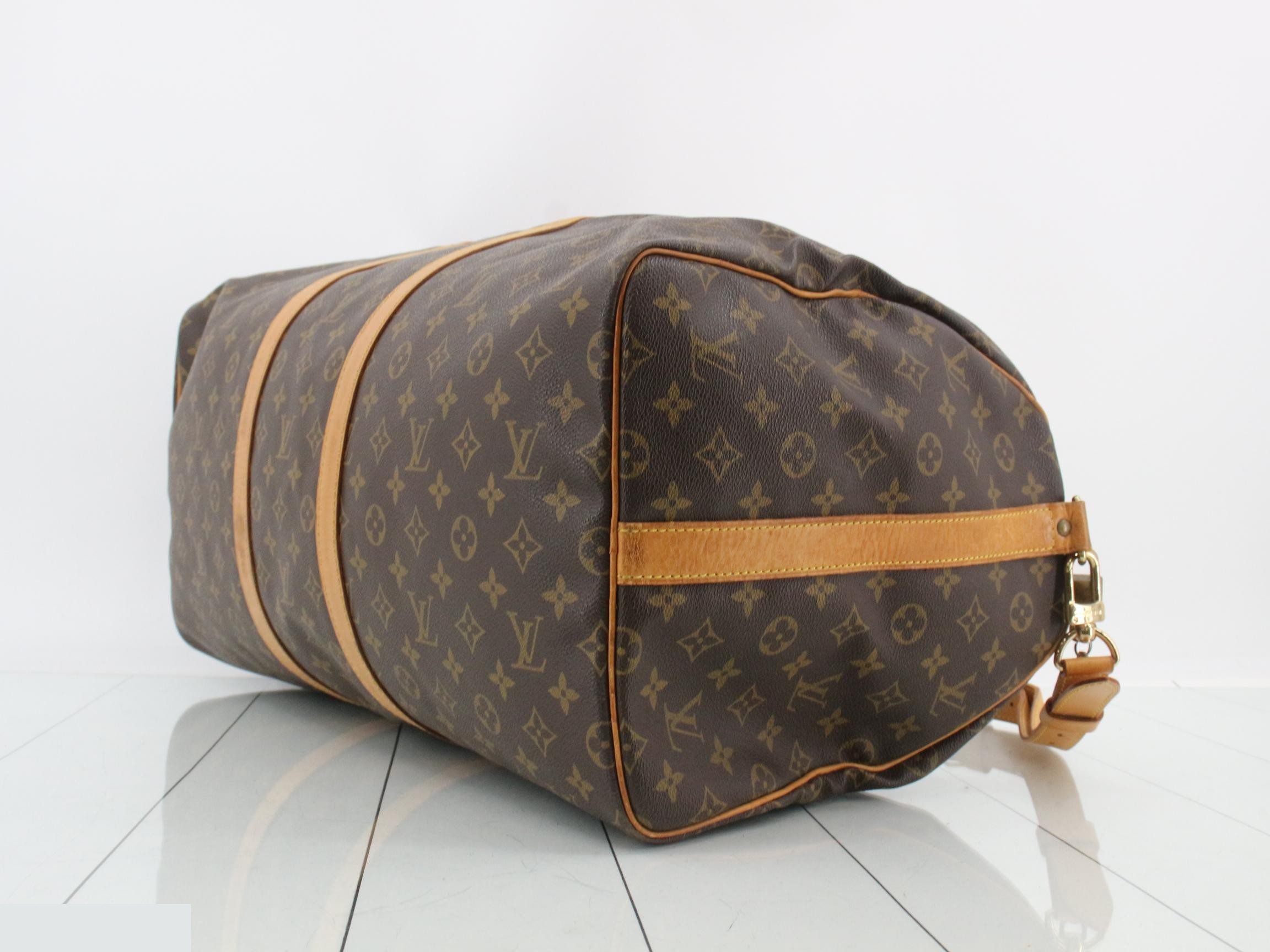 Monogram Boston bag with strap, Keepall Bandoulière 55 — view 6