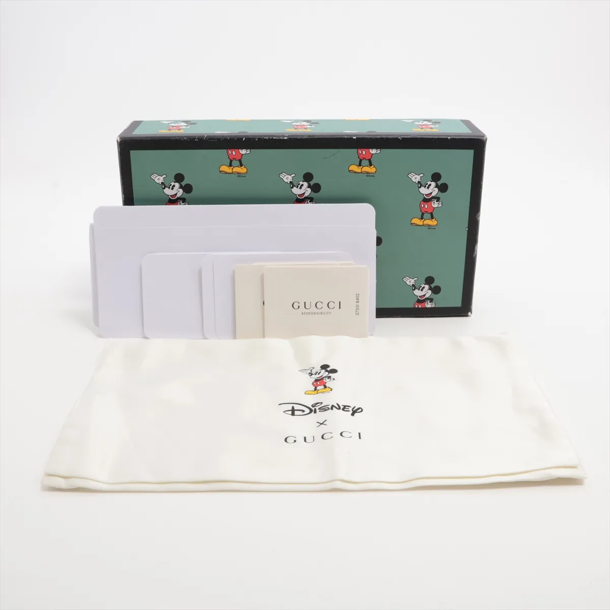 x Disney Mini GG Supreme 602530 PVC x Leather Long Wallet Brown — view 10