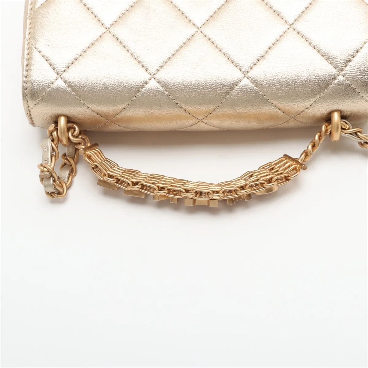 Matelasse Lambskin Chain Shoulder Bag Gold Hardware N9UXJC0C Random Plate — view 5