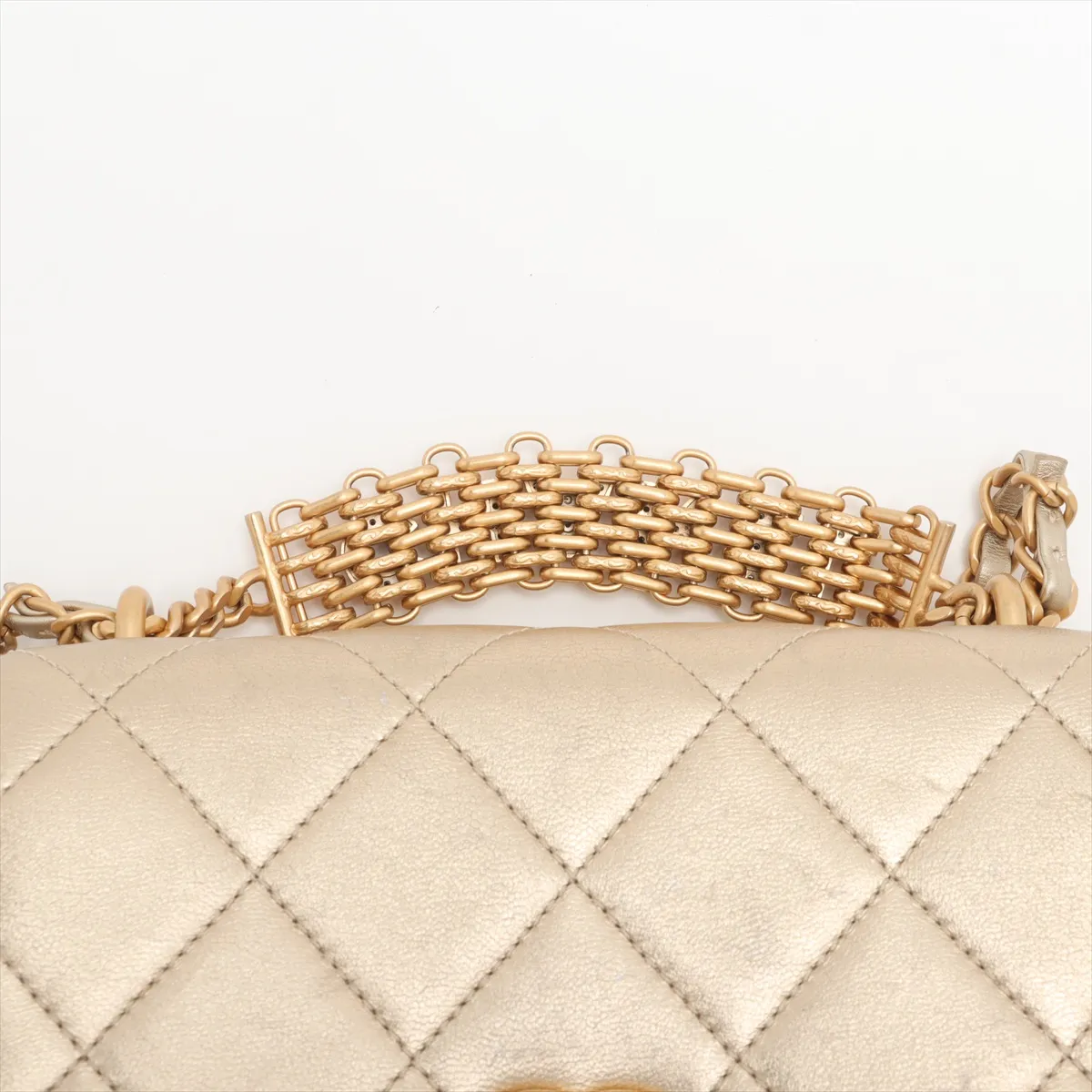 Matelasse Lambskin Chain Shoulder Bag Gold Hardware N9UXJC0C Random Plate — view 6