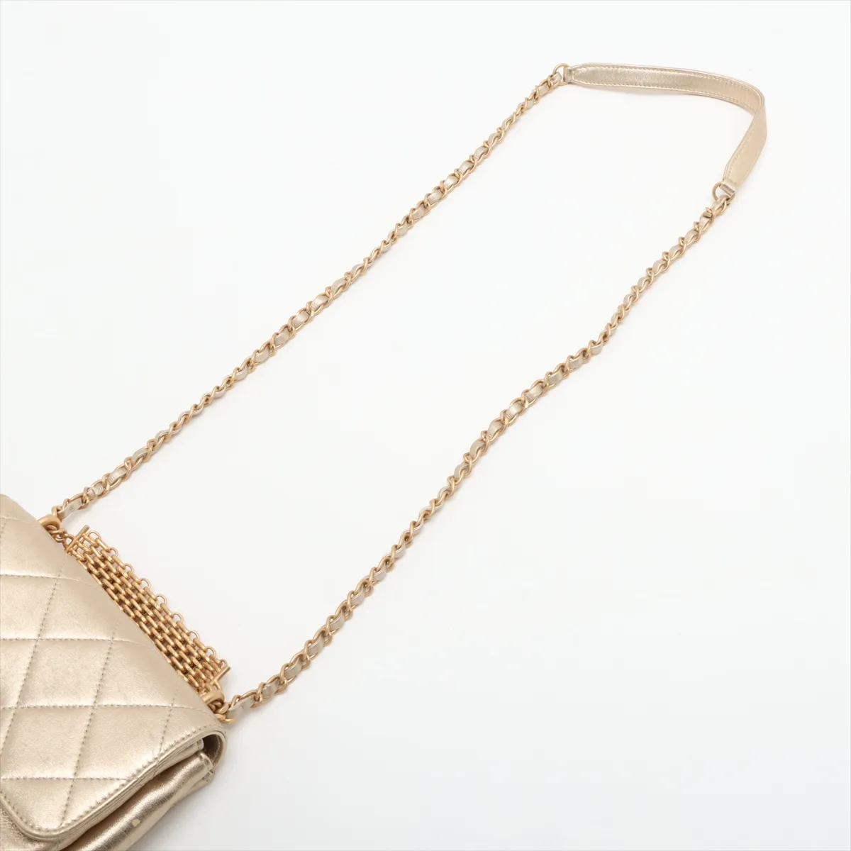 Matelasse Lambskin Chain Shoulder Bag Gold Hardware N9UXJC0C Random Plate — view 7