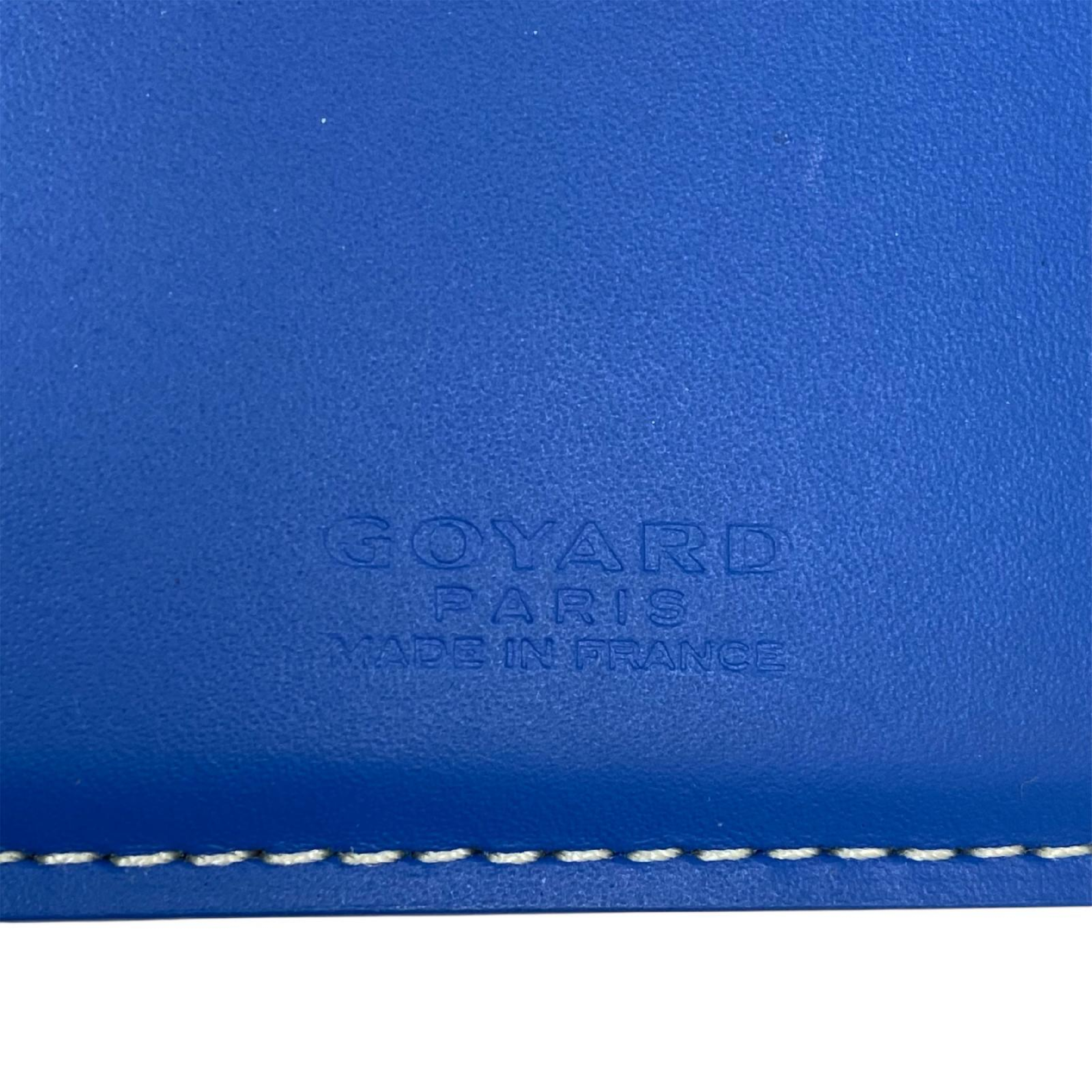 【*Shipped from: Hong Kong*】GOYARD Blue Coated Canvas Bi-fold Wallet Billfold — view 13