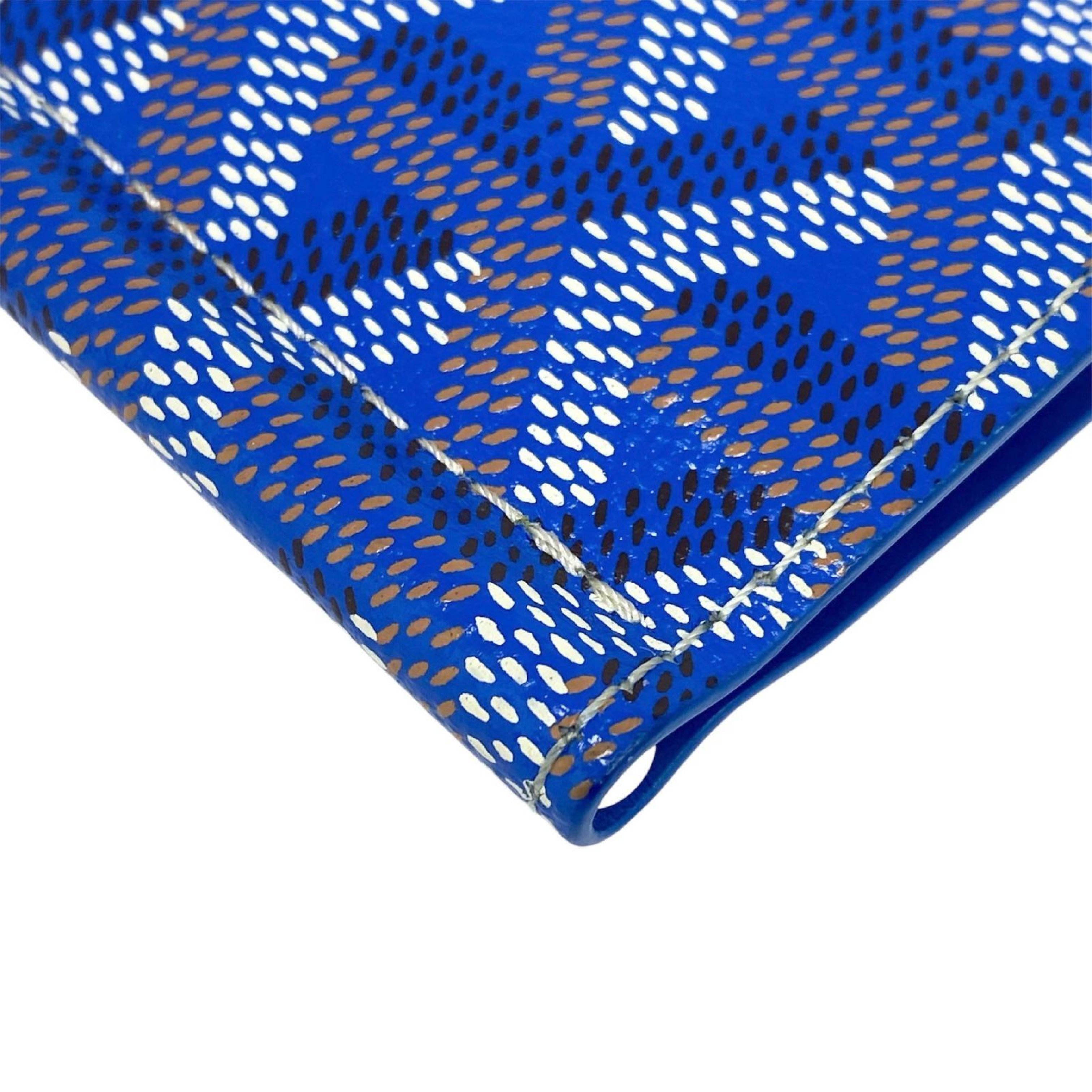 【*Shipped from: Hong Kong*】GOYARD Blue Coated Canvas Bi-fold Wallet Billfold — view 8