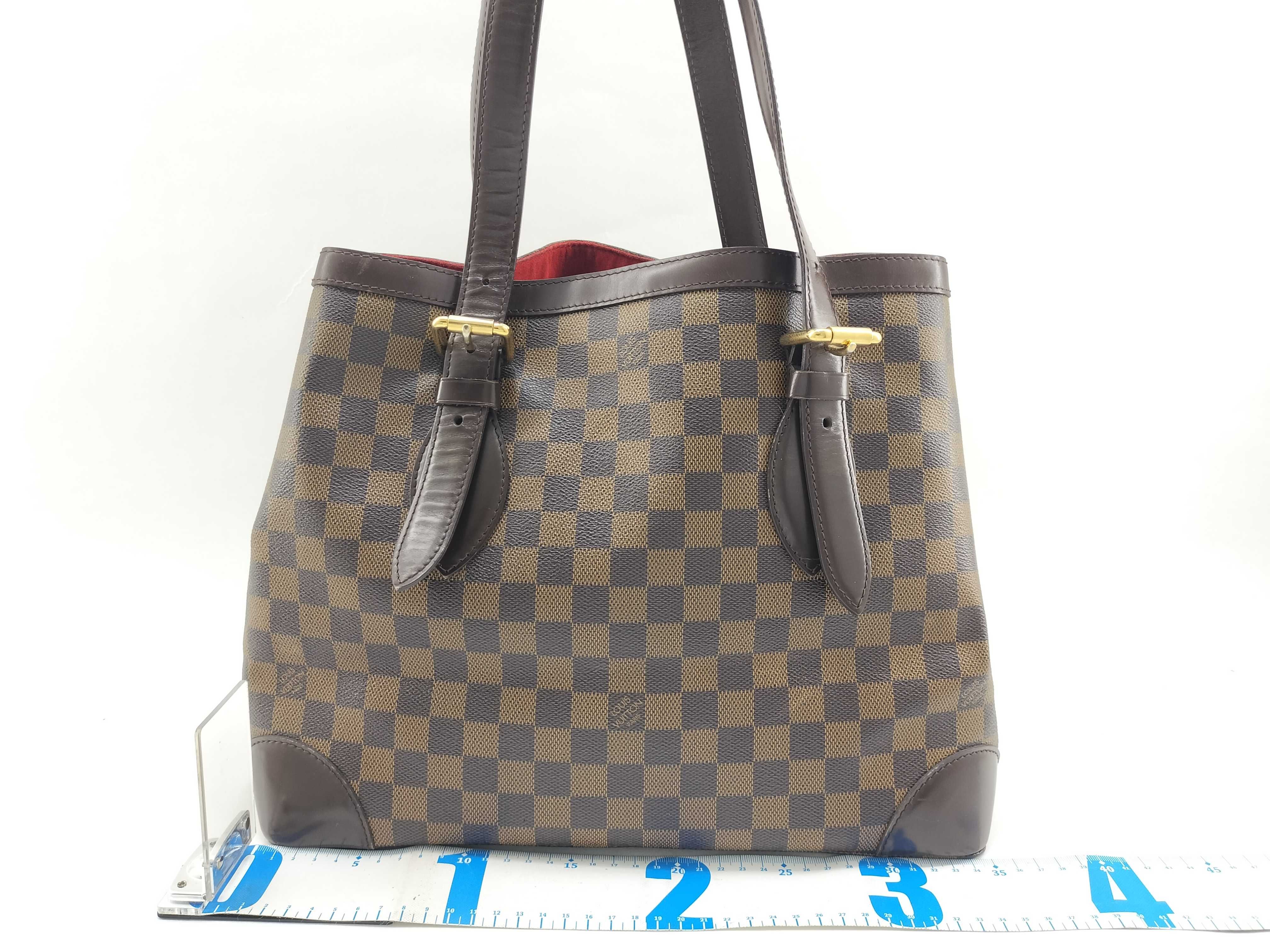 Damier PH- Damier Ebene Hamstead Tote Bag Brown Canvas N Tote Bag — view 2