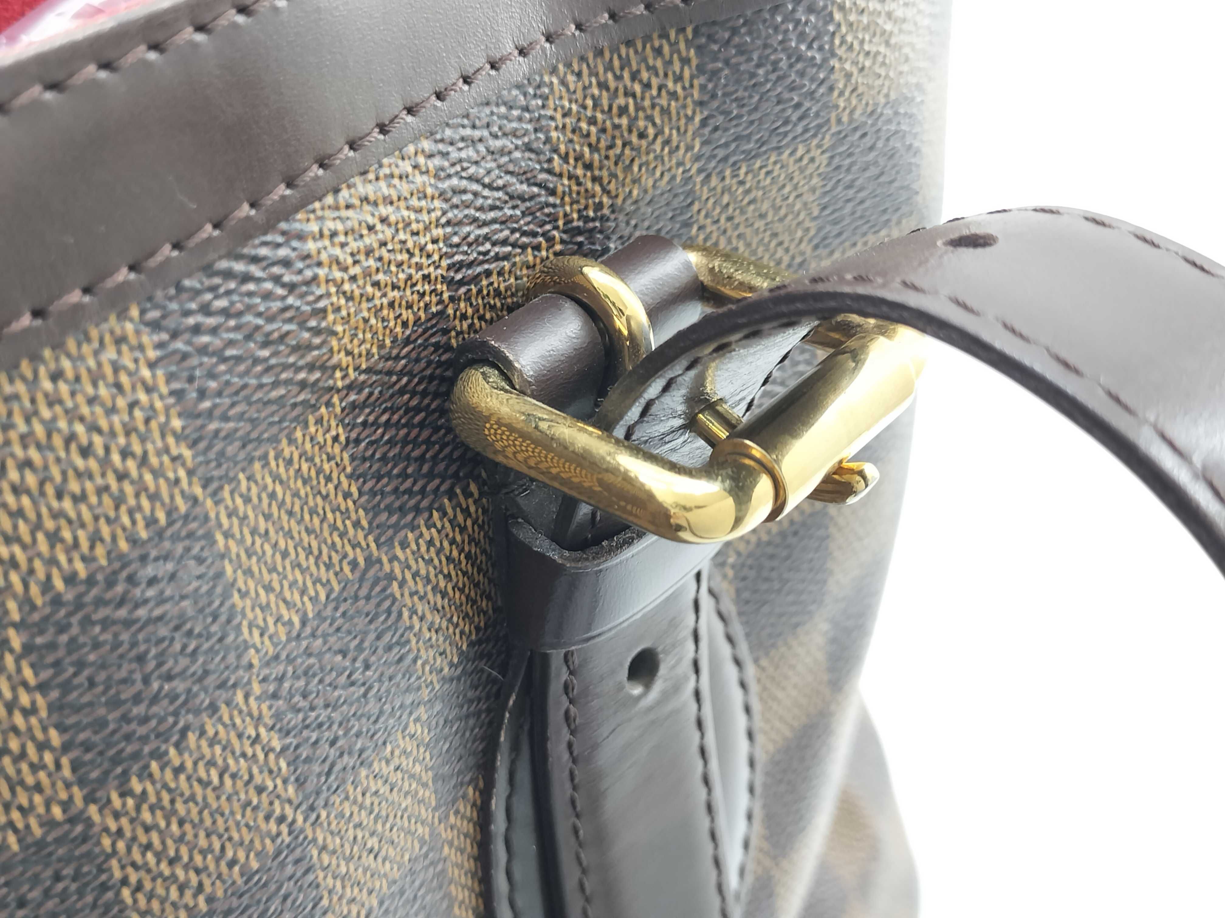 Damier PH- Damier Ebene Hamstead Tote Bag Brown Canvas N Tote Bag — view 11