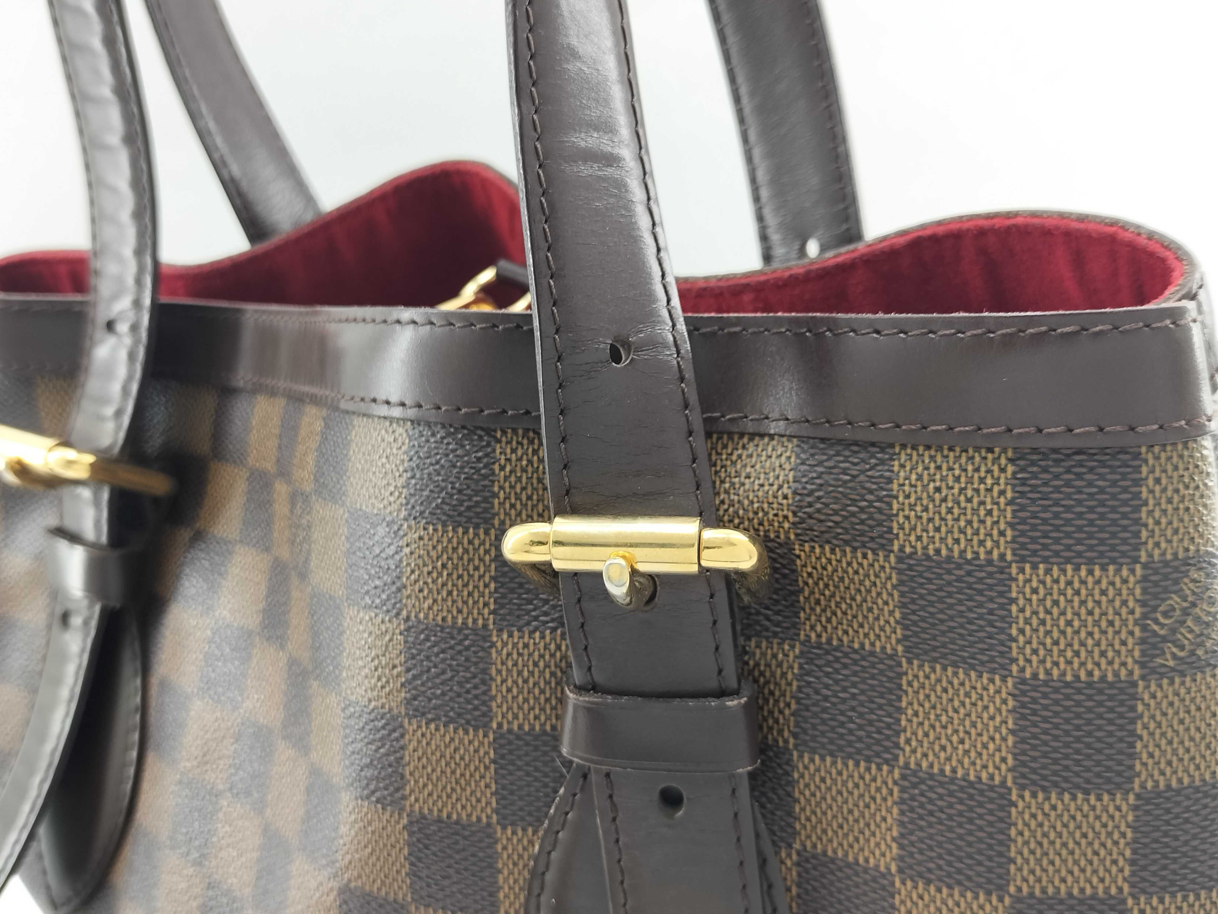 Damier PH- Damier Ebene Hamstead Tote Bag Brown Canvas N Tote Bag — view 3
