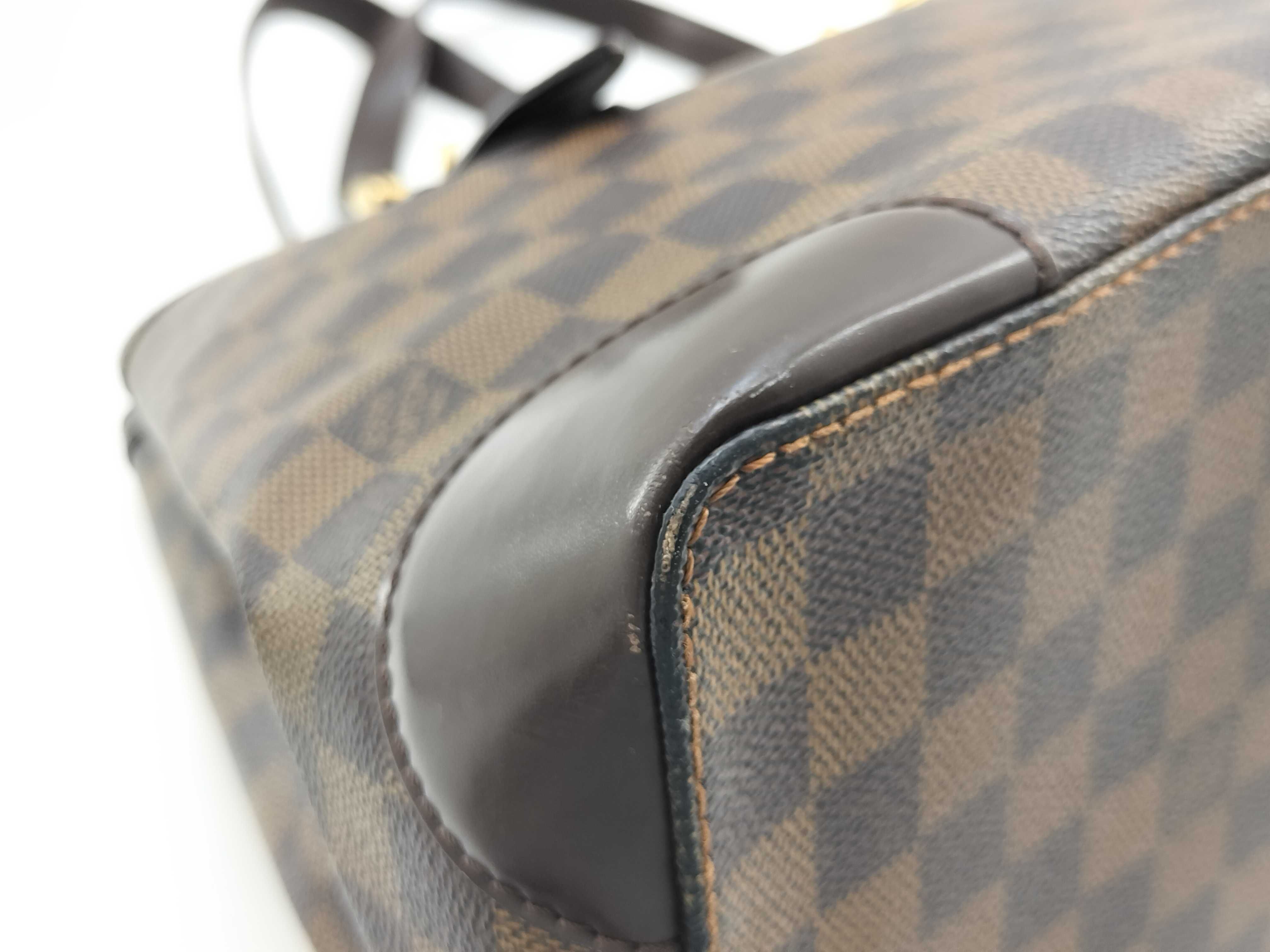 Damier PH- Damier Ebene Hamstead Tote Bag Brown Canvas N Tote Bag — view 7
