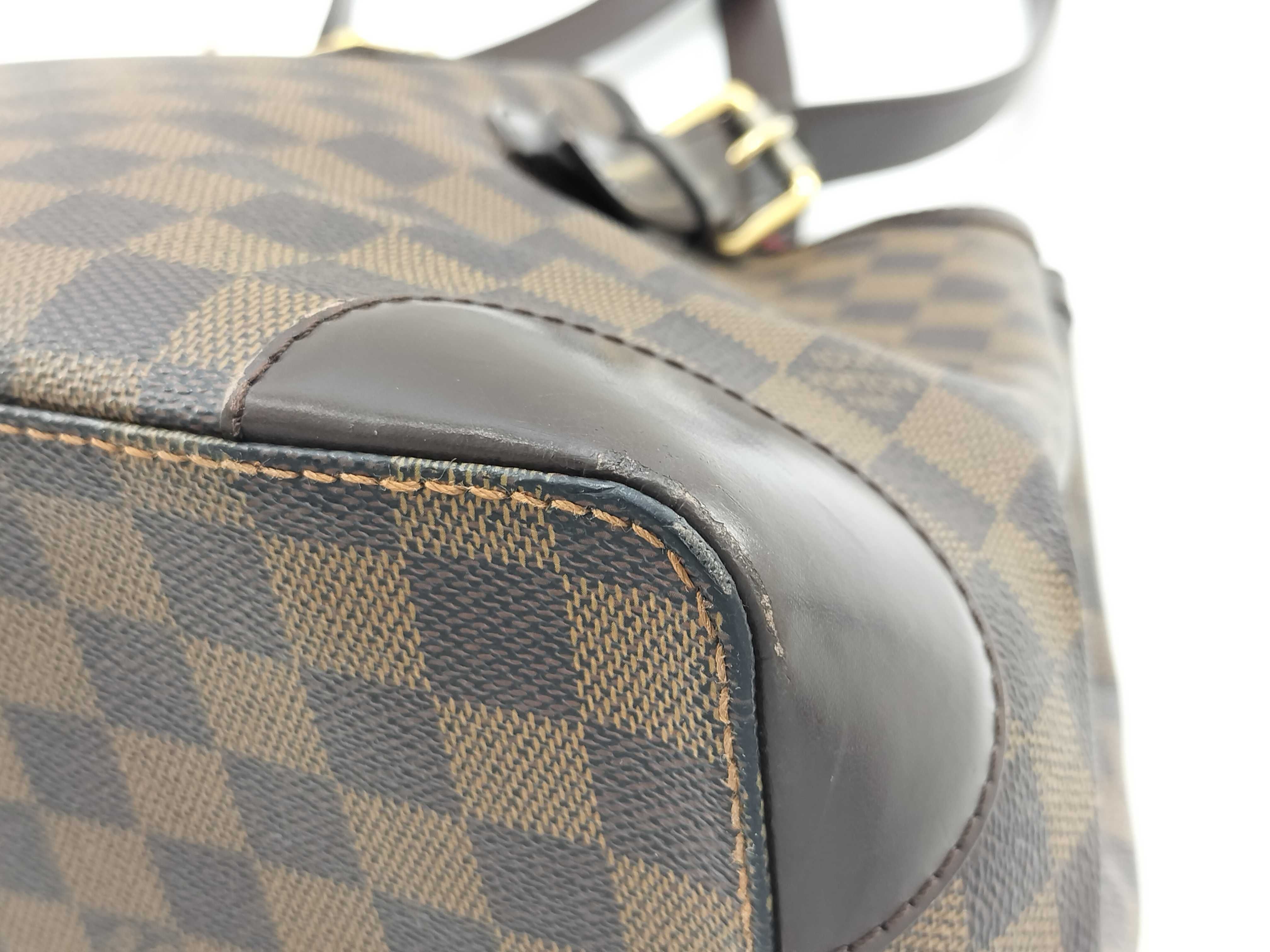 Damier PH- Damier Ebene Hamstead Tote Bag Brown Canvas N Tote Bag — view 8