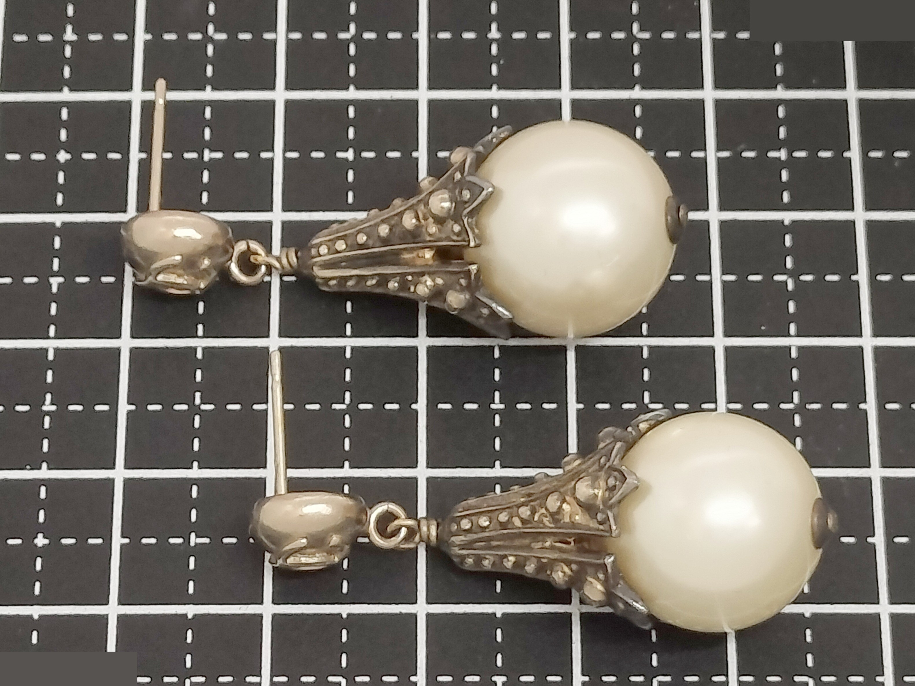 Coco F Pearl Gold Earrings — view 6
