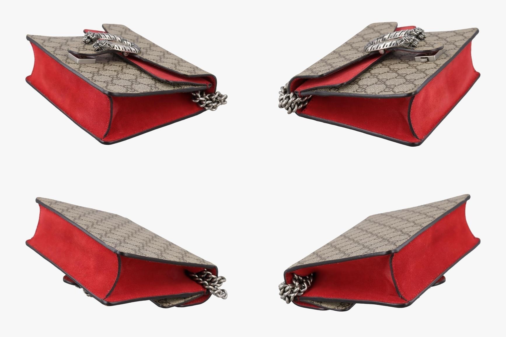 Dionysus PVC coated canvas x suede beige x red — view 4