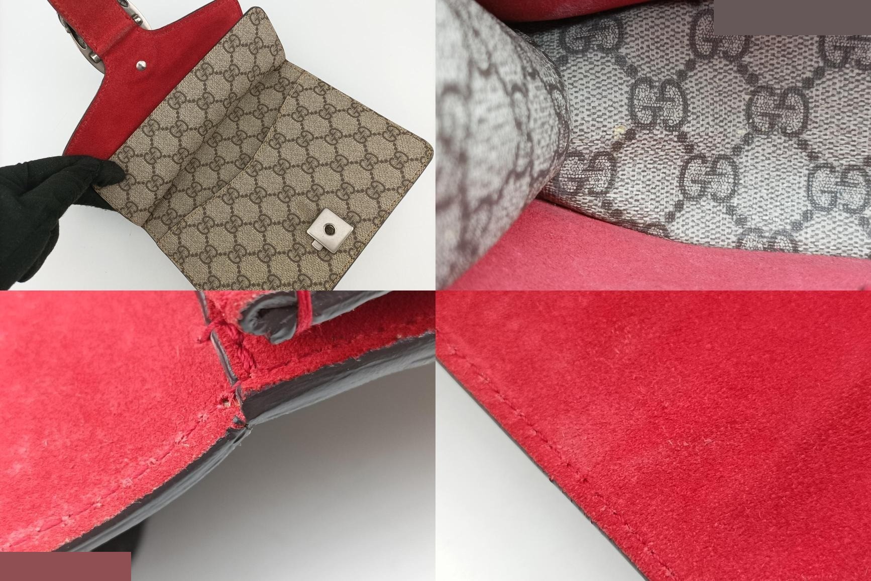 Dionysus PVC coated canvas x suede beige x red — view 9