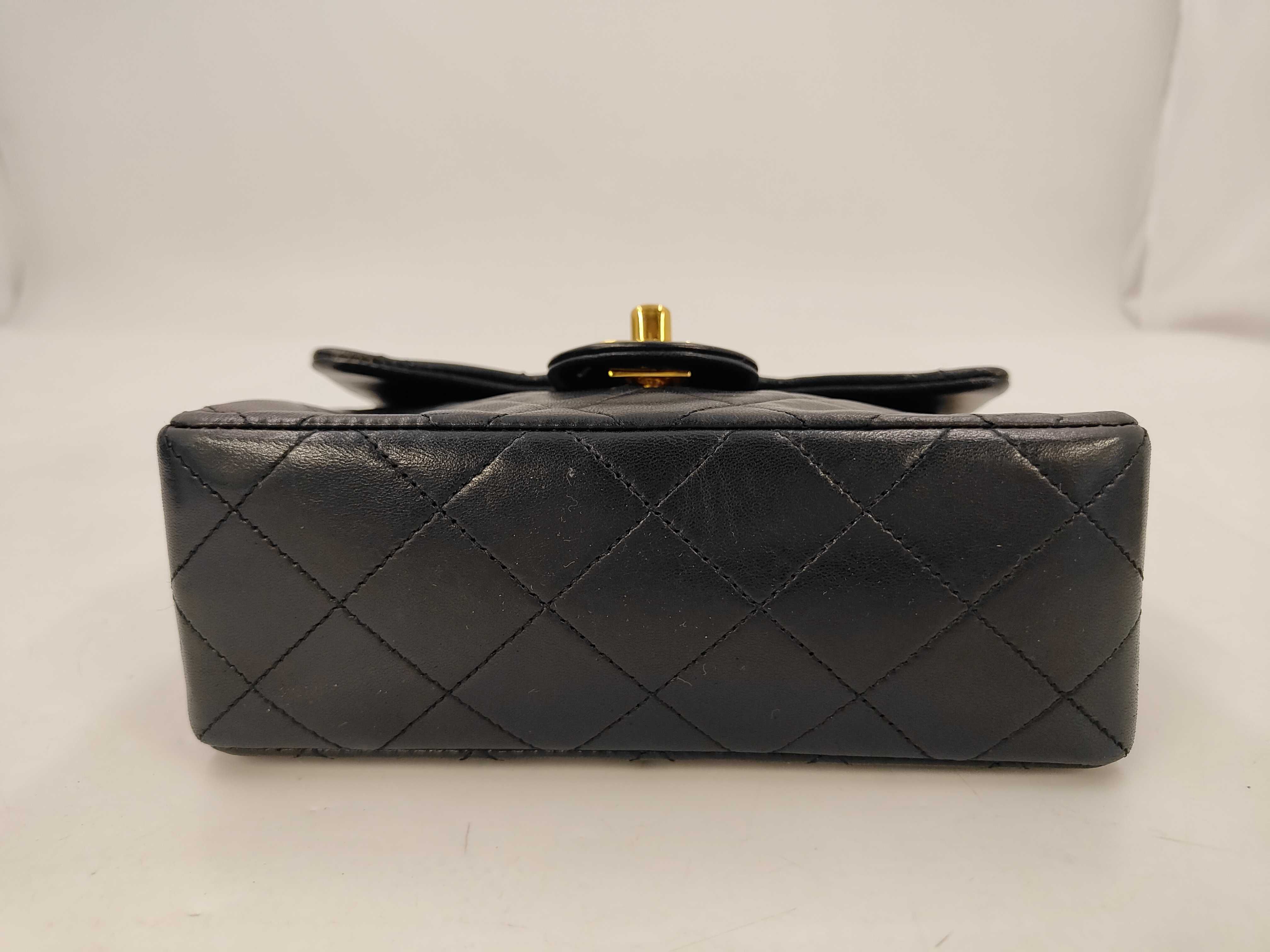Matelassé Lambskin Black Mini Matelassé Chain Shoulder Bag (with Authenticity Card and Seal) — view 4
