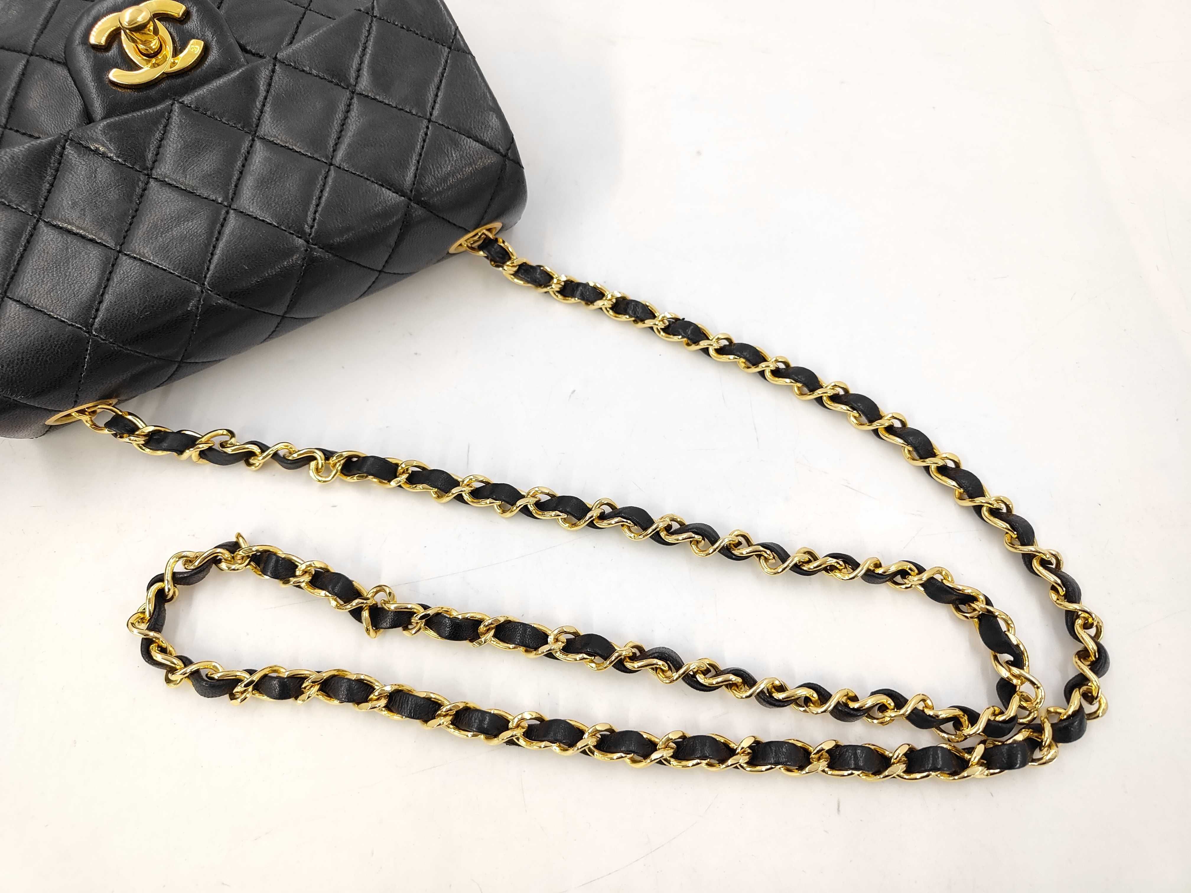 Matelassé Lambskin Black Mini Matelassé Chain Shoulder Bag (with Authenticity Card and Seal) — view 5