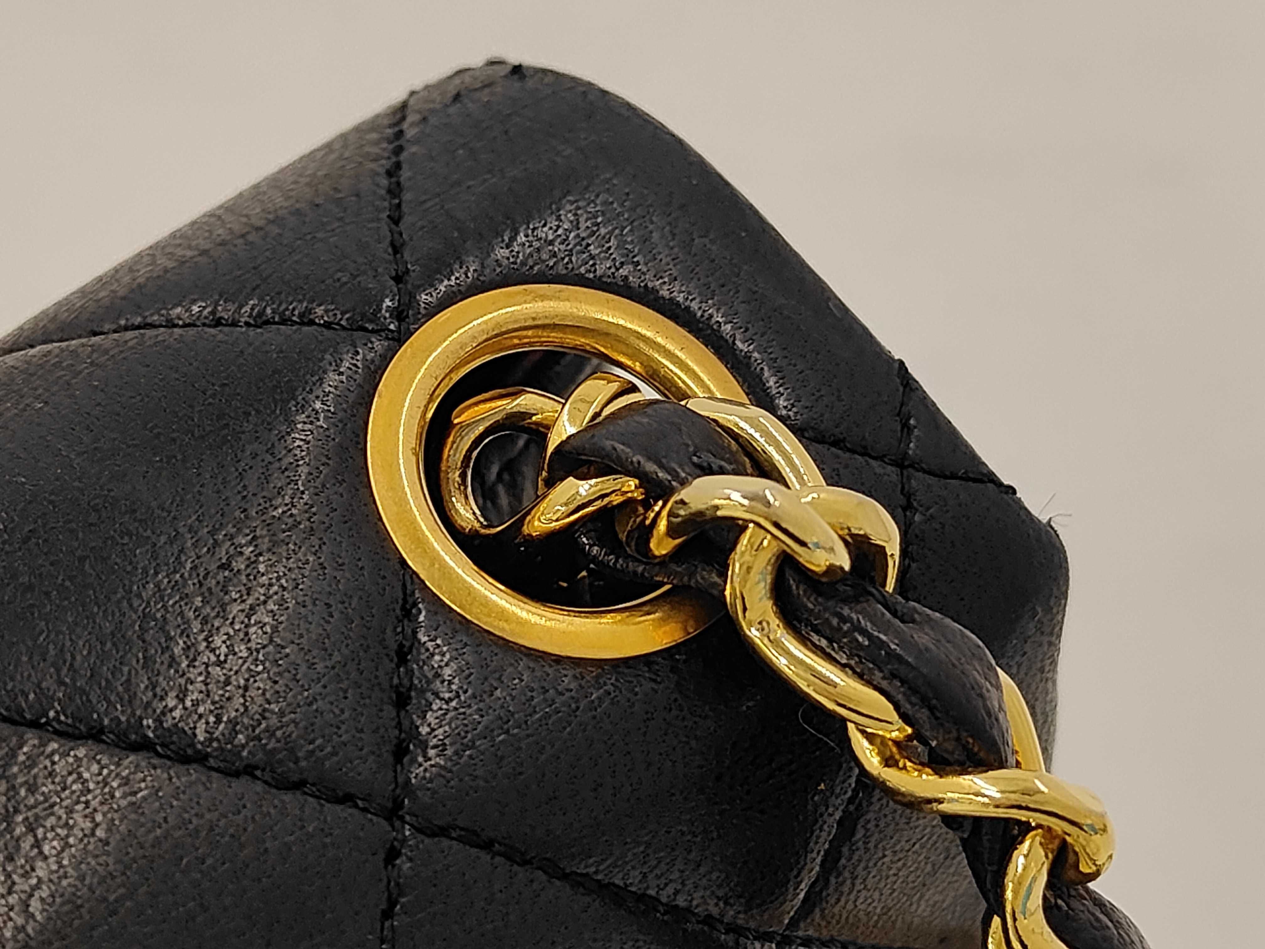 Matelassé Lambskin Black Mini Matelassé Chain Shoulder Bag (with Authenticity Card and Seal) — view 7