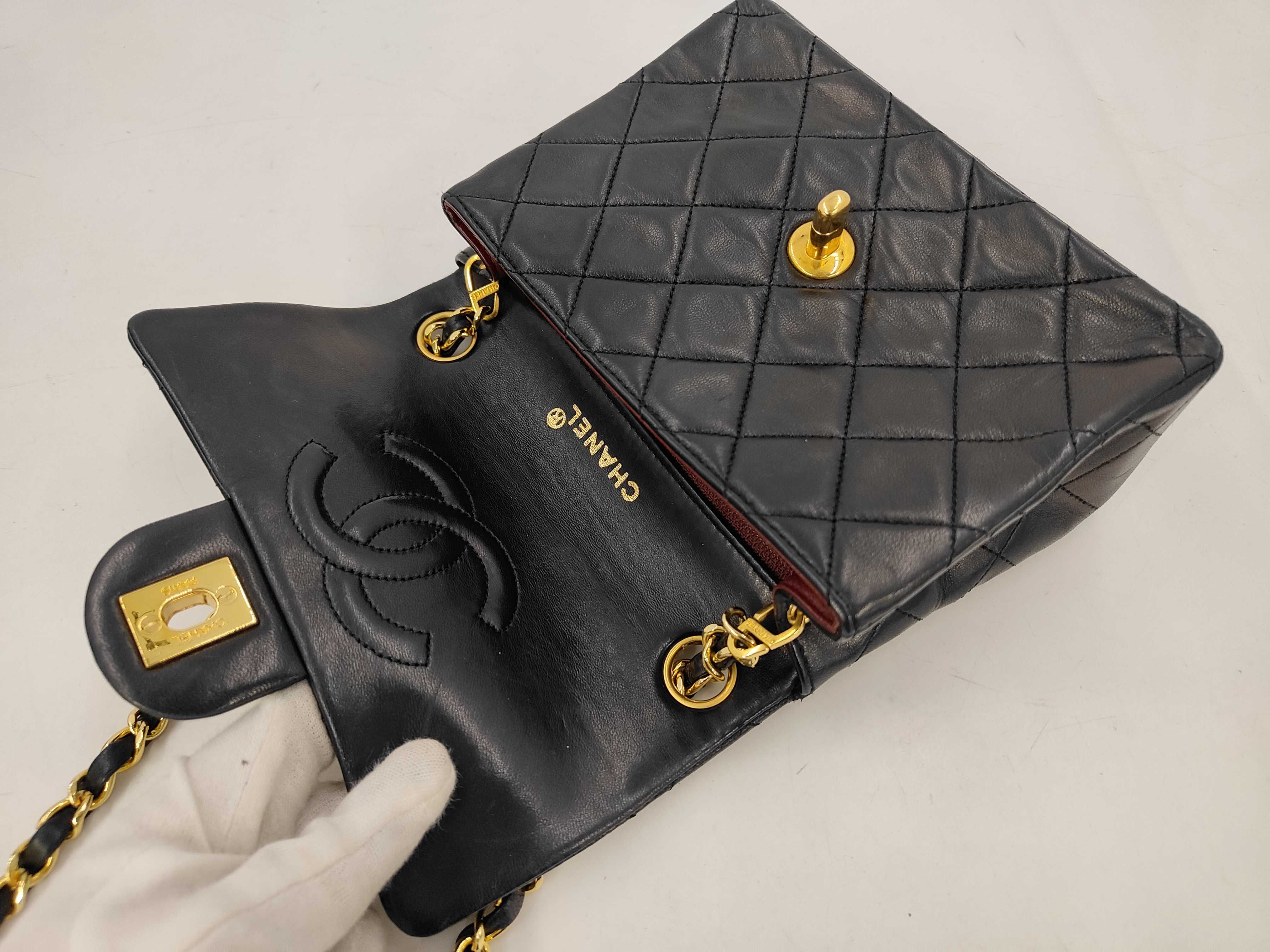 Matelassé Lambskin Black Mini Matelassé Chain Shoulder Bag (with Authenticity Card and Seal) — view 8