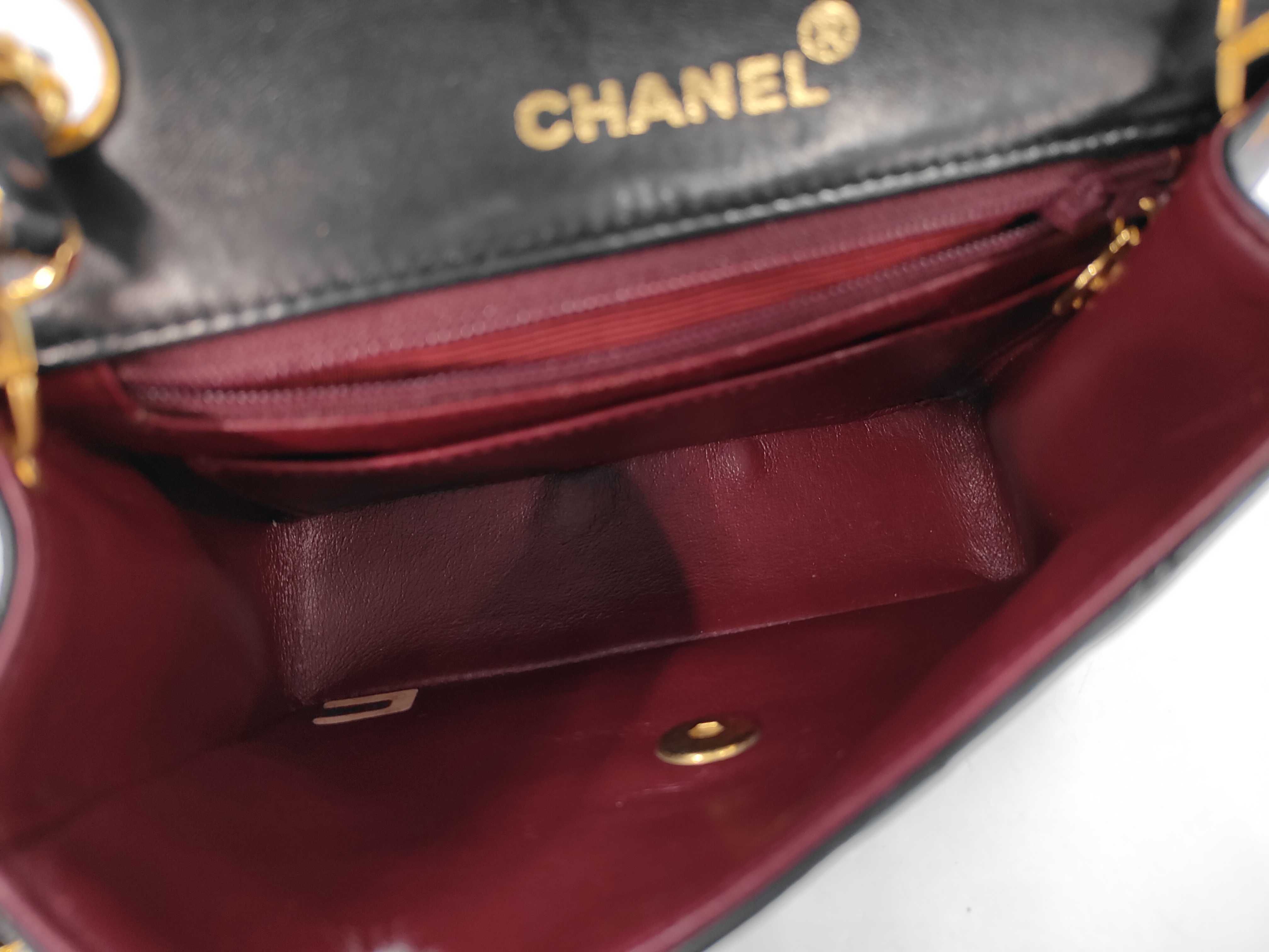 Matelassé Lambskin Black Mini Matelassé Chain Shoulder Bag (with Authenticity Card and Seal) — view 10