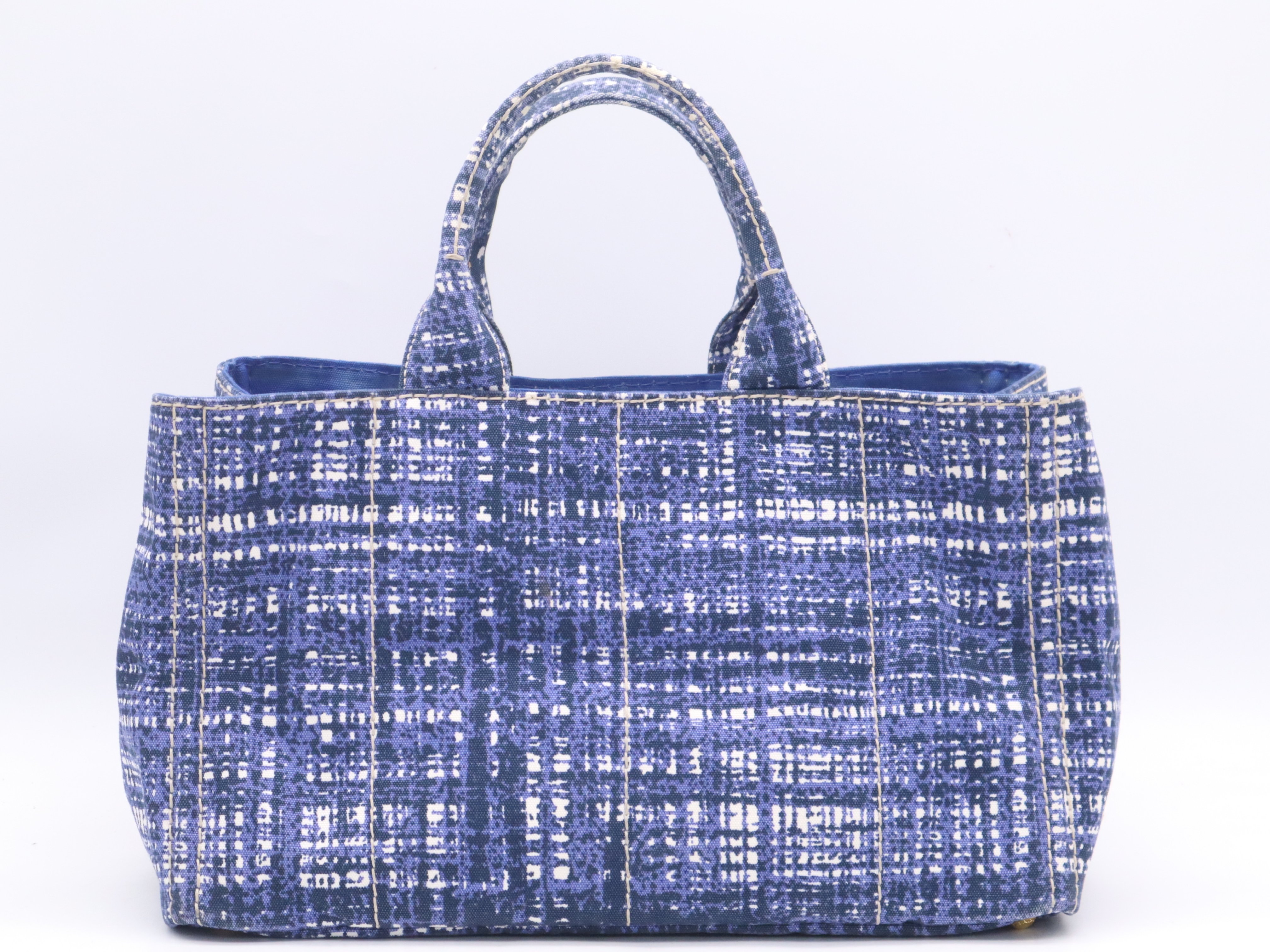 Canvas Canapa Tote Bag, Large Size, Blue, Black, White, with Guarantee Card — view 2