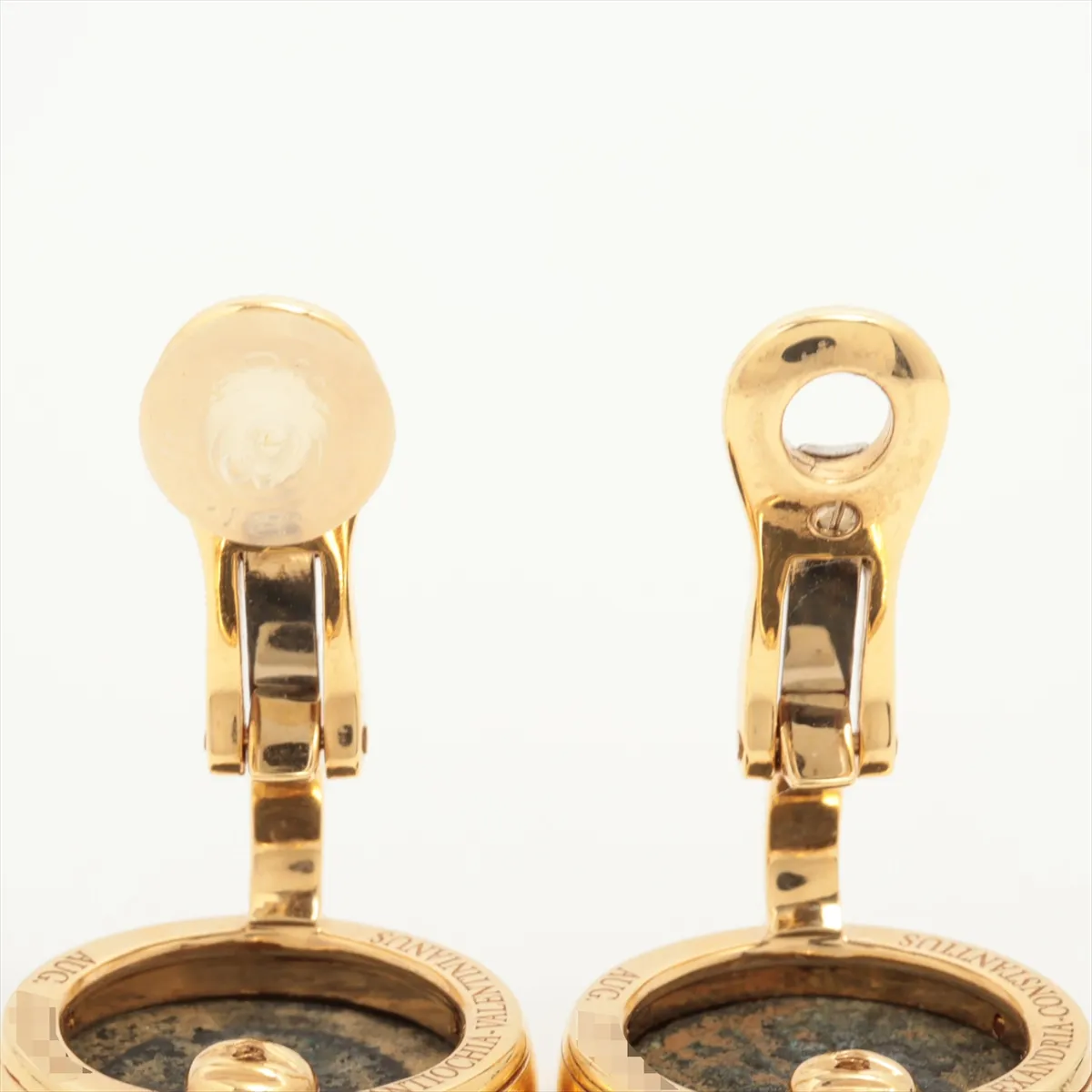 Monete Earrings 750(YG) Total 20.7g AXVMH5 Silicone one side only Burr on caulking part — view 4