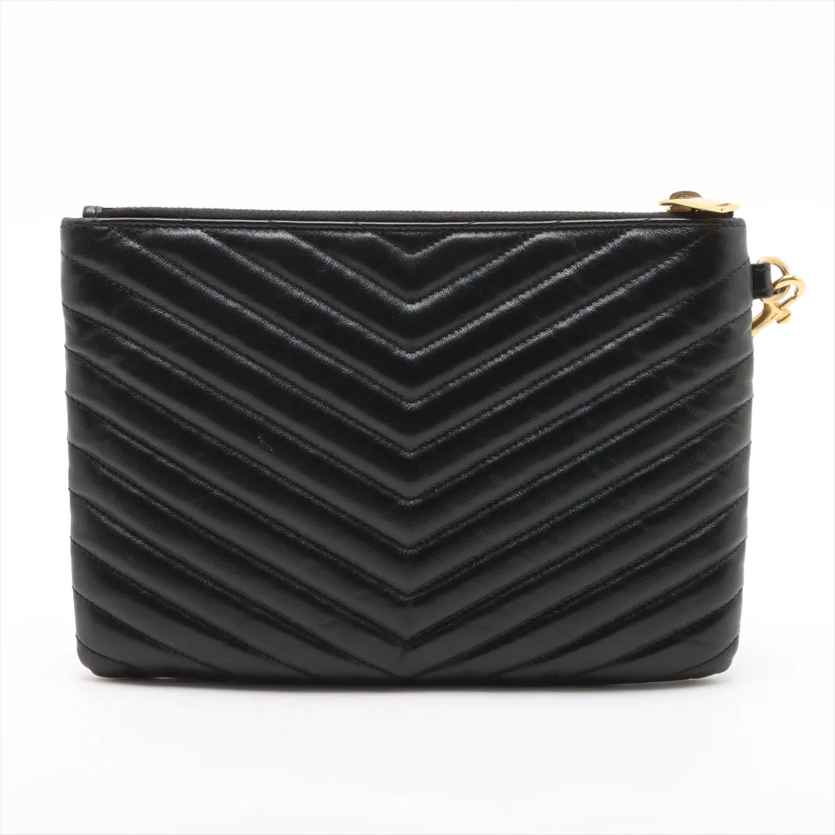 Leather Clutch Bag Black 379039 — view 2