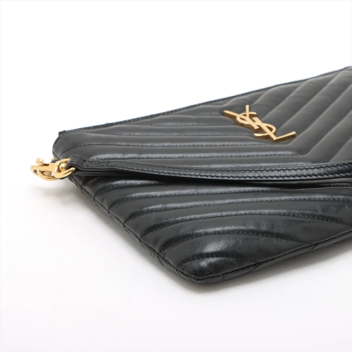 Leather Clutch Bag Black 379039 — view 4