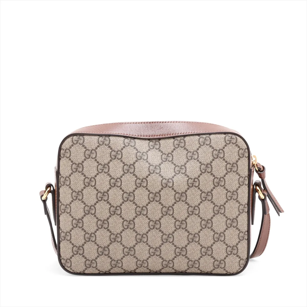 GG Supreme Horsebit PVC x Leather Shoulder Bag, Beige x Brown, 645454 — view 2